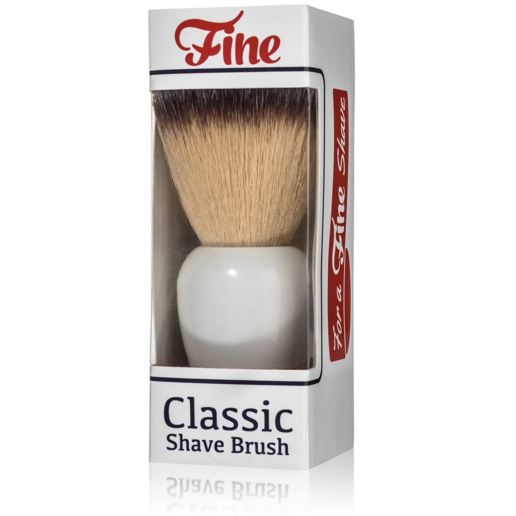 Fine Accoutrements Classic Synthetic Bristle Shaving Brush - White