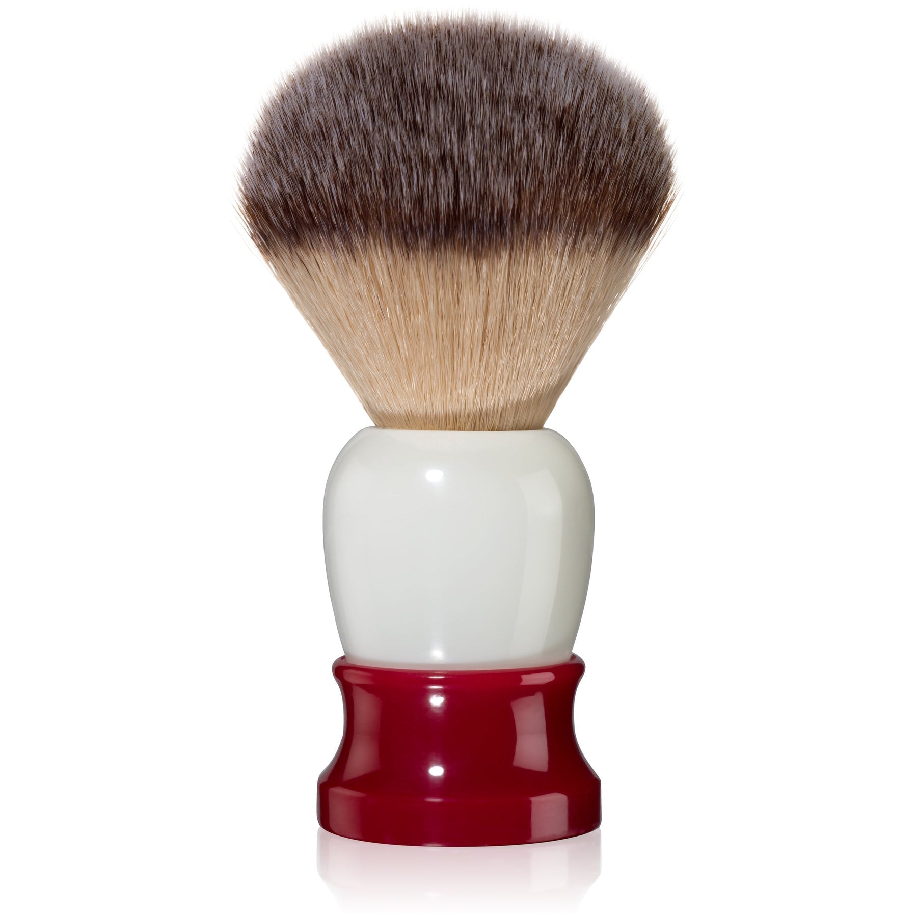 Fine Accoutrements Classic Synthetic Bristle Shaving Brush - Red & White