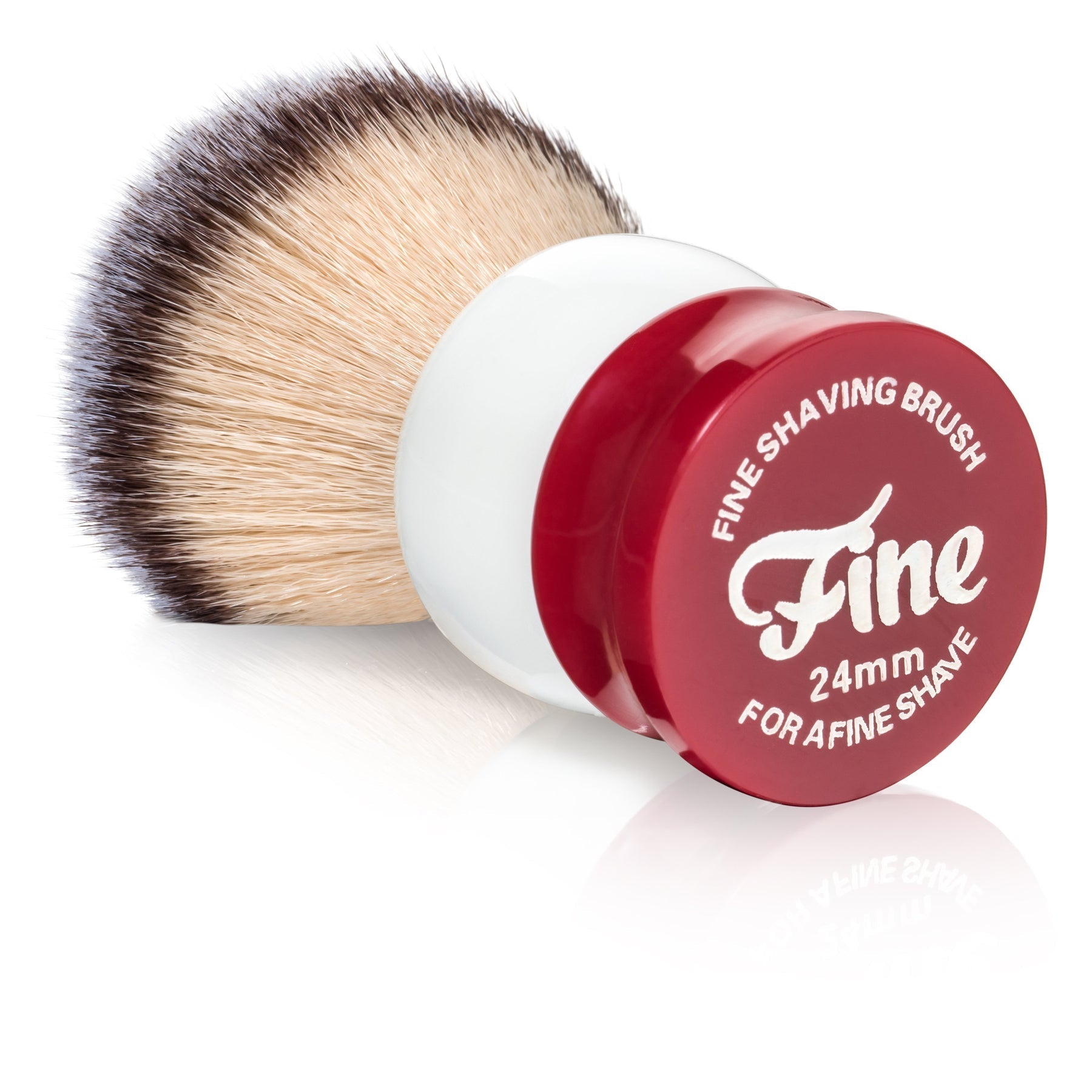 Fine Accoutrements Stout Synthetic Bristle Shaving Brush - Red & White