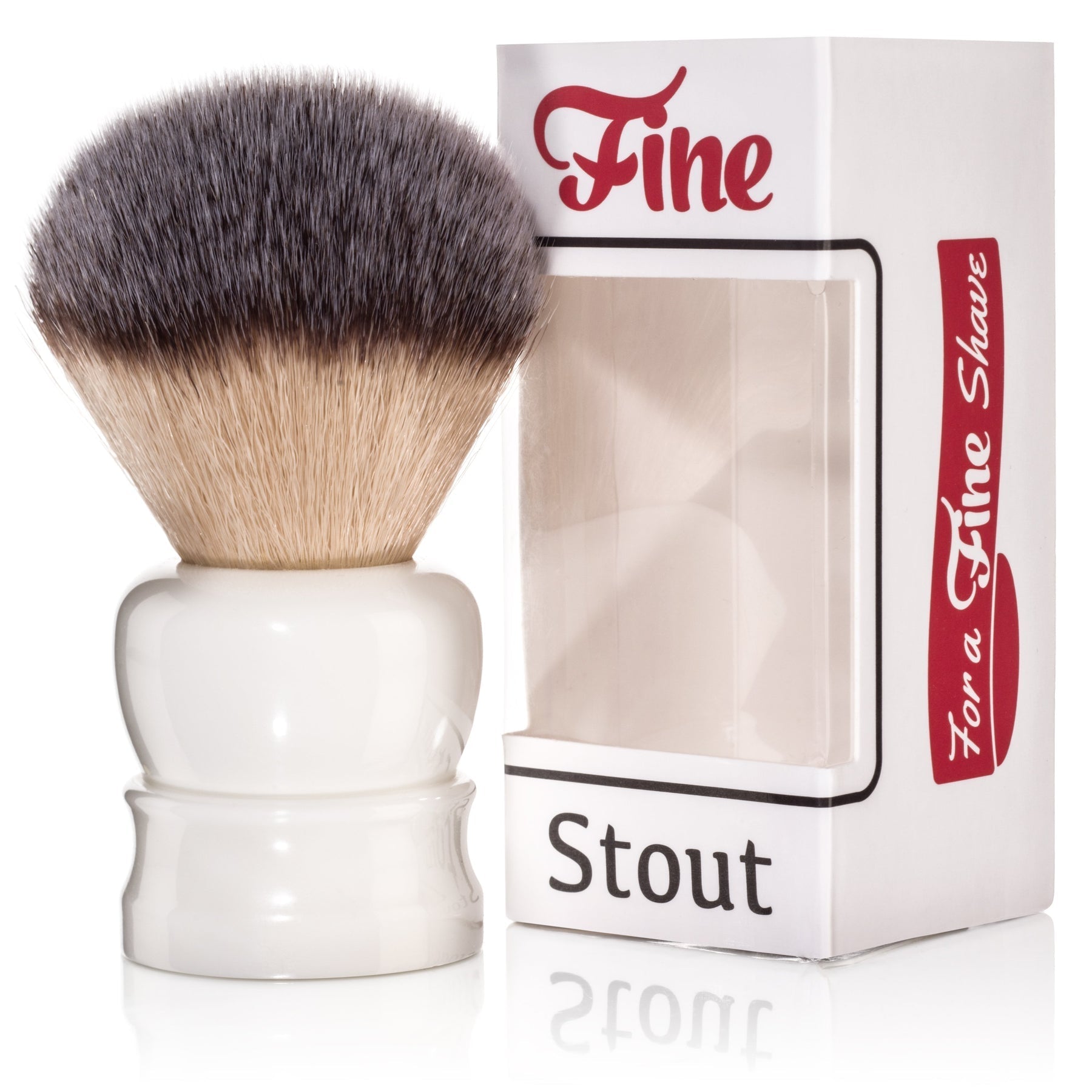 Fine Accoutrements Stout Synthetic Bristle Shaving Brush - White