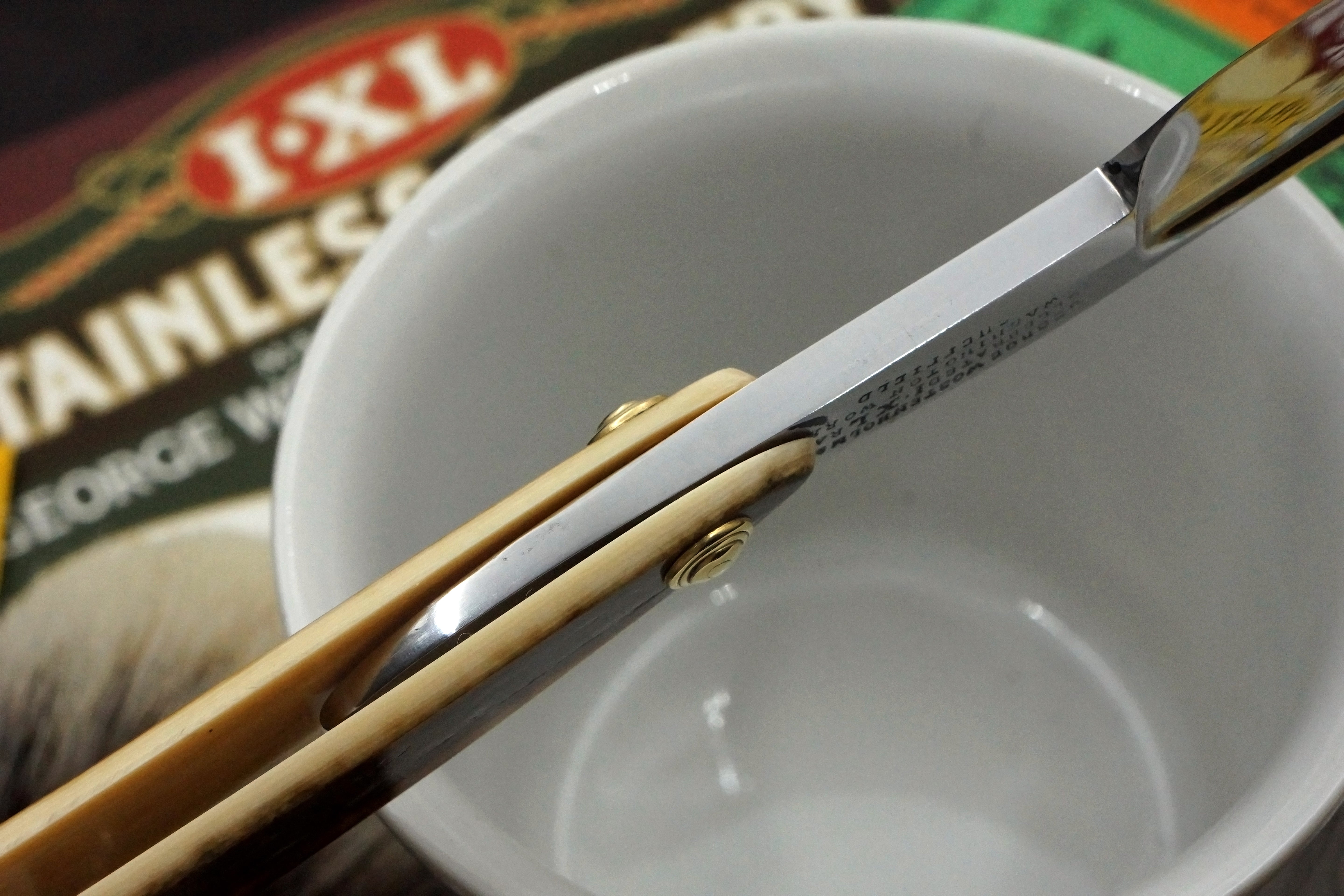 George Wostenholm "Patent Hollow Ground" 15/16 Blade with Mammoth Ivory Scales Sheffield Straight Razor - Shave Ready