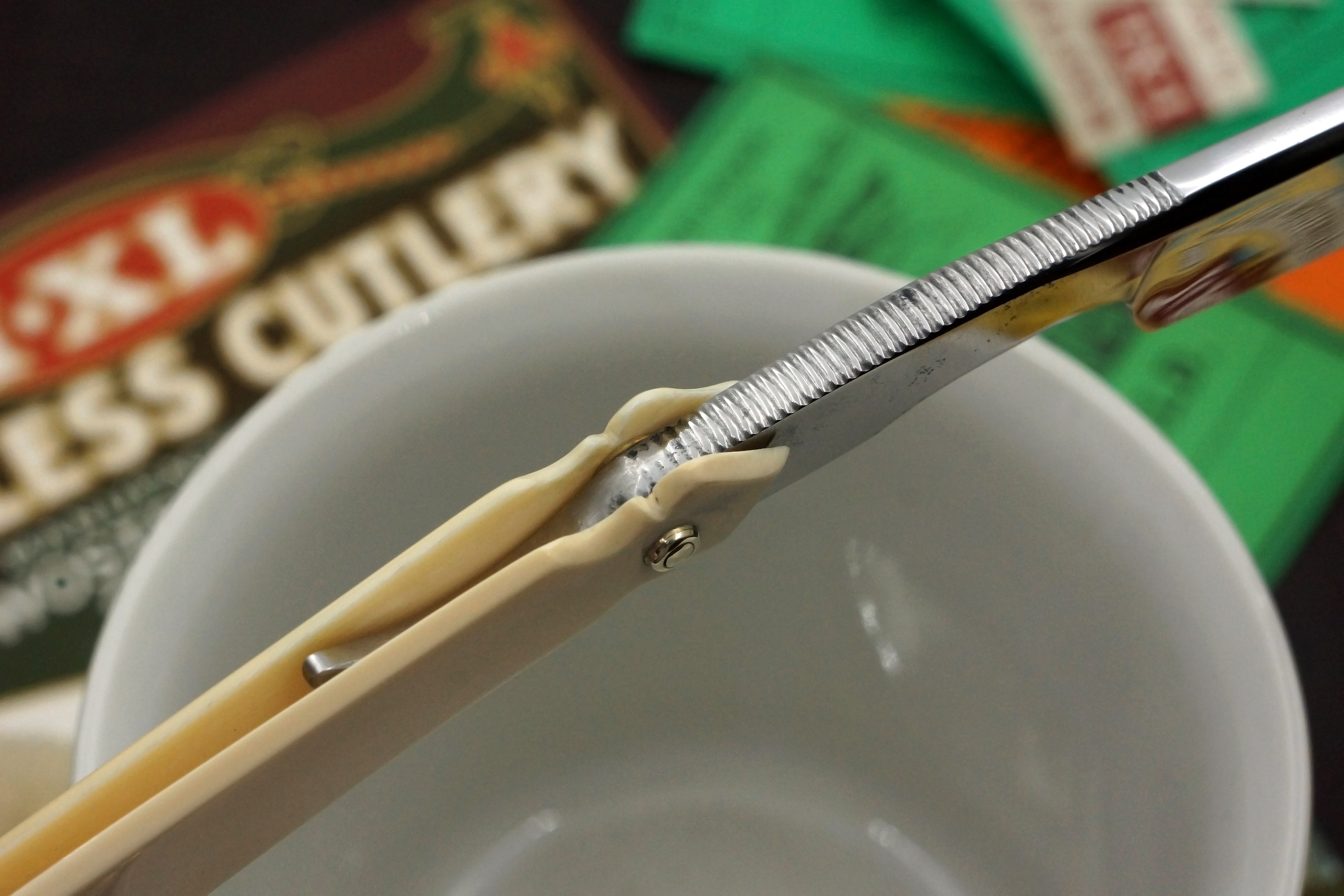 Joseph Rodgers & Sons 6/8 Blade with Carved Mammoth Ivory Scales Sheffield Straight Razor - Shave Ready