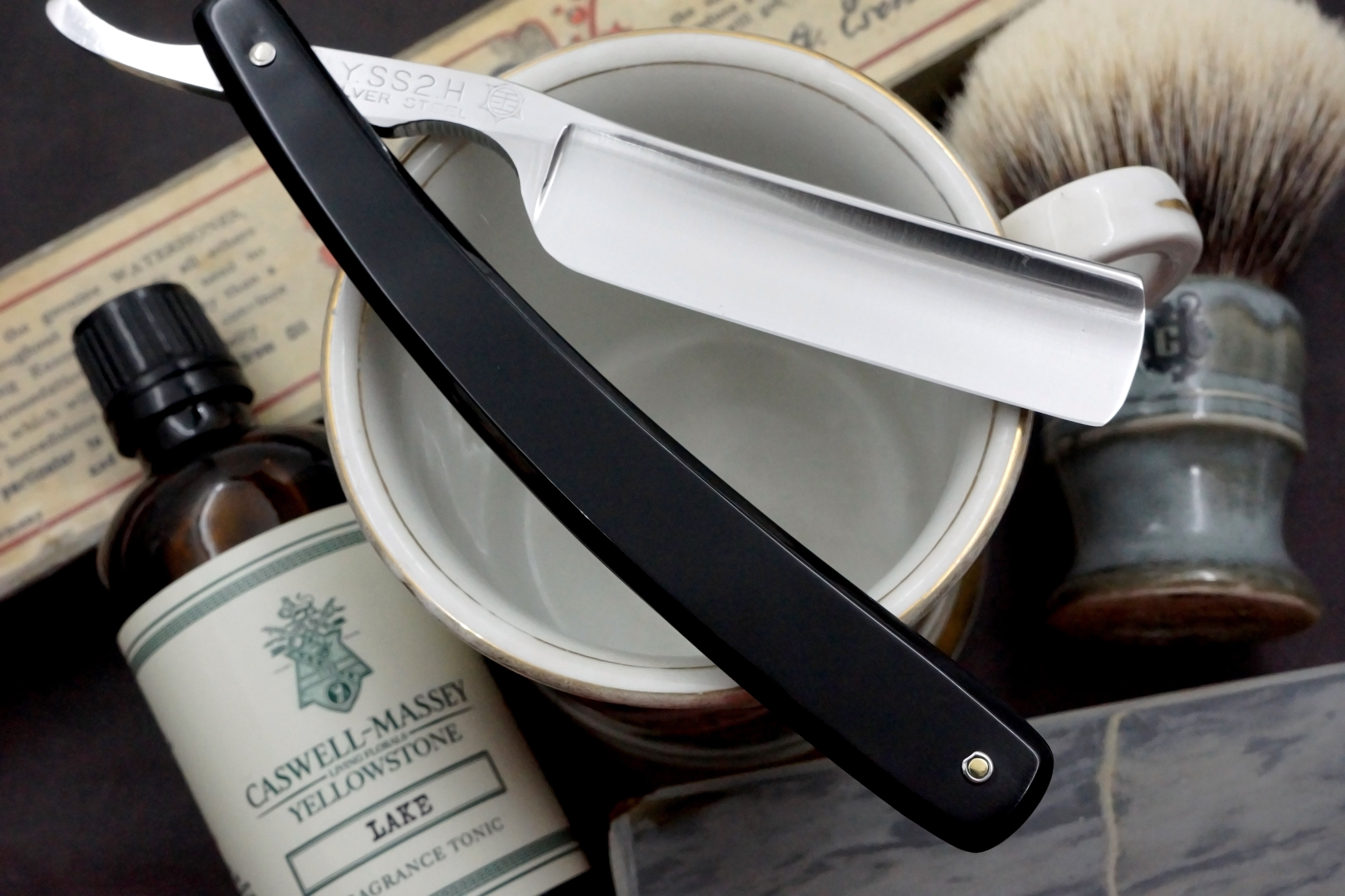 Kikuboshi No.100 Fully Restored - 6/8 Vintage Japanese Thumbnotch Straight Razor - Shave Ready