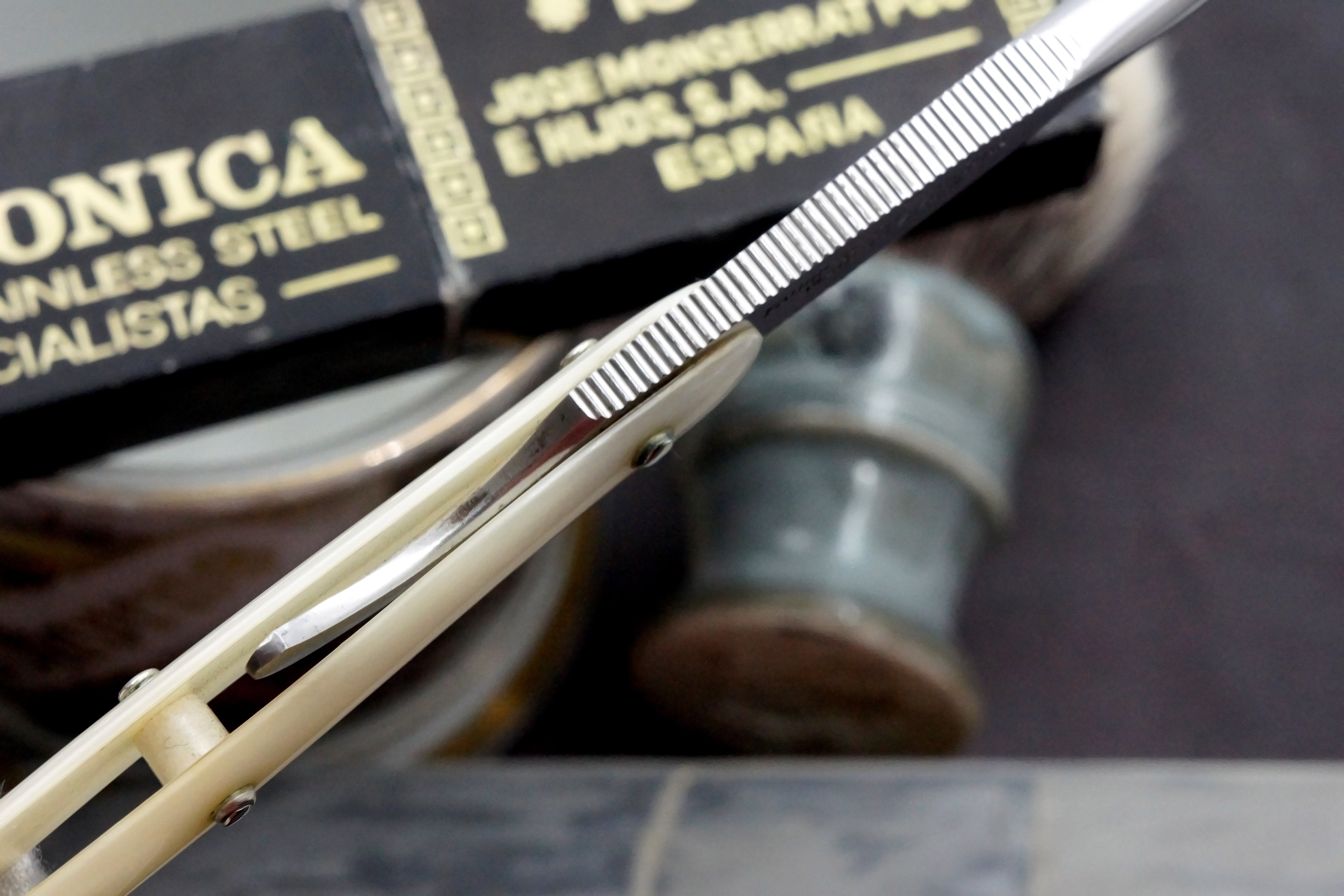 Filarmonica Inox Stainless Steel JMP No. 13 13/16 Full Hollow Blade - Near Pristine Vintage Spanish Straight Razor - Shave Ready