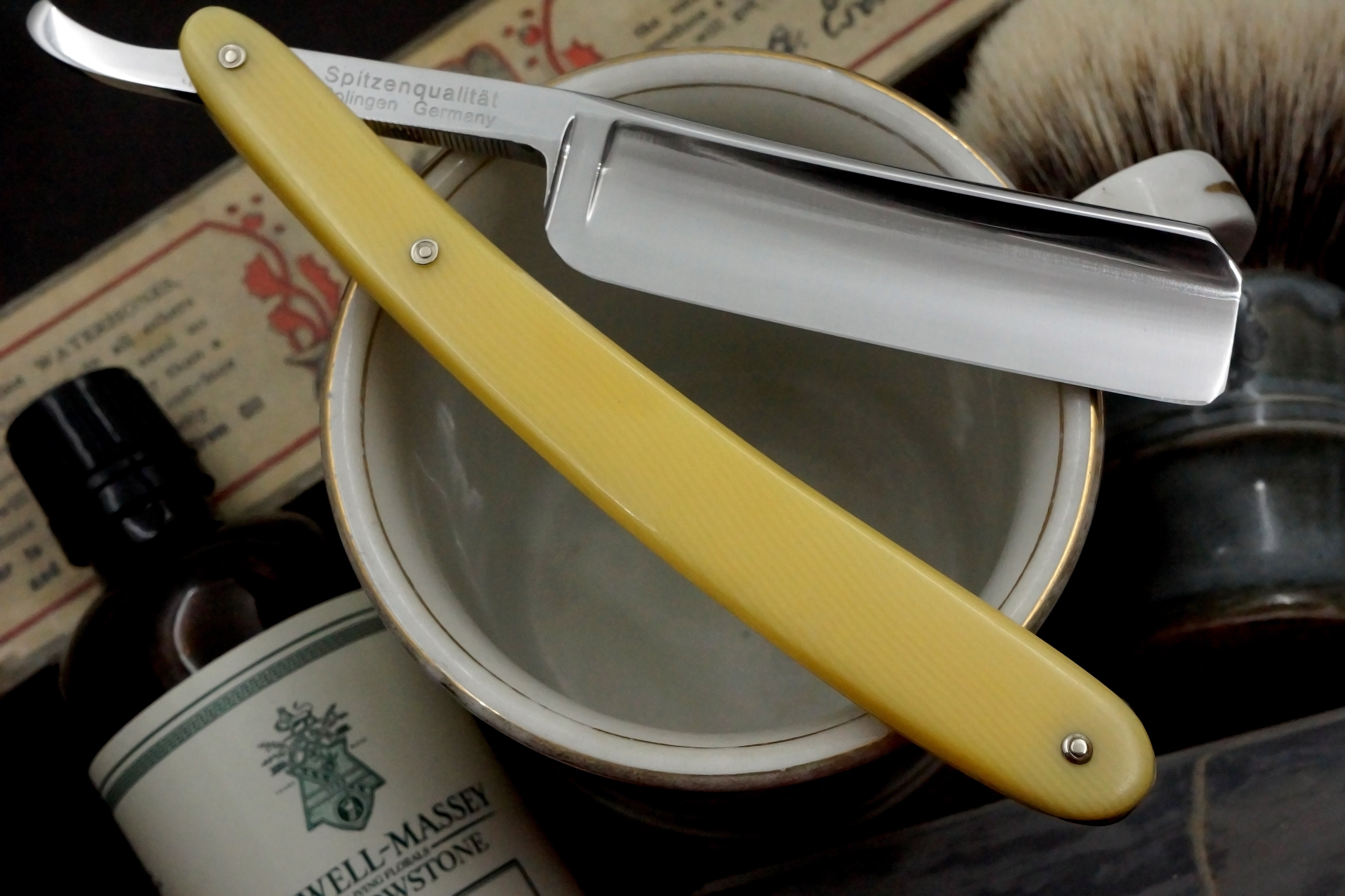 Meister Weiss "Peter Hahn" No. 1720 - Restored Stainless Full Hollow - Solingen Straight Razor - Shave Ready