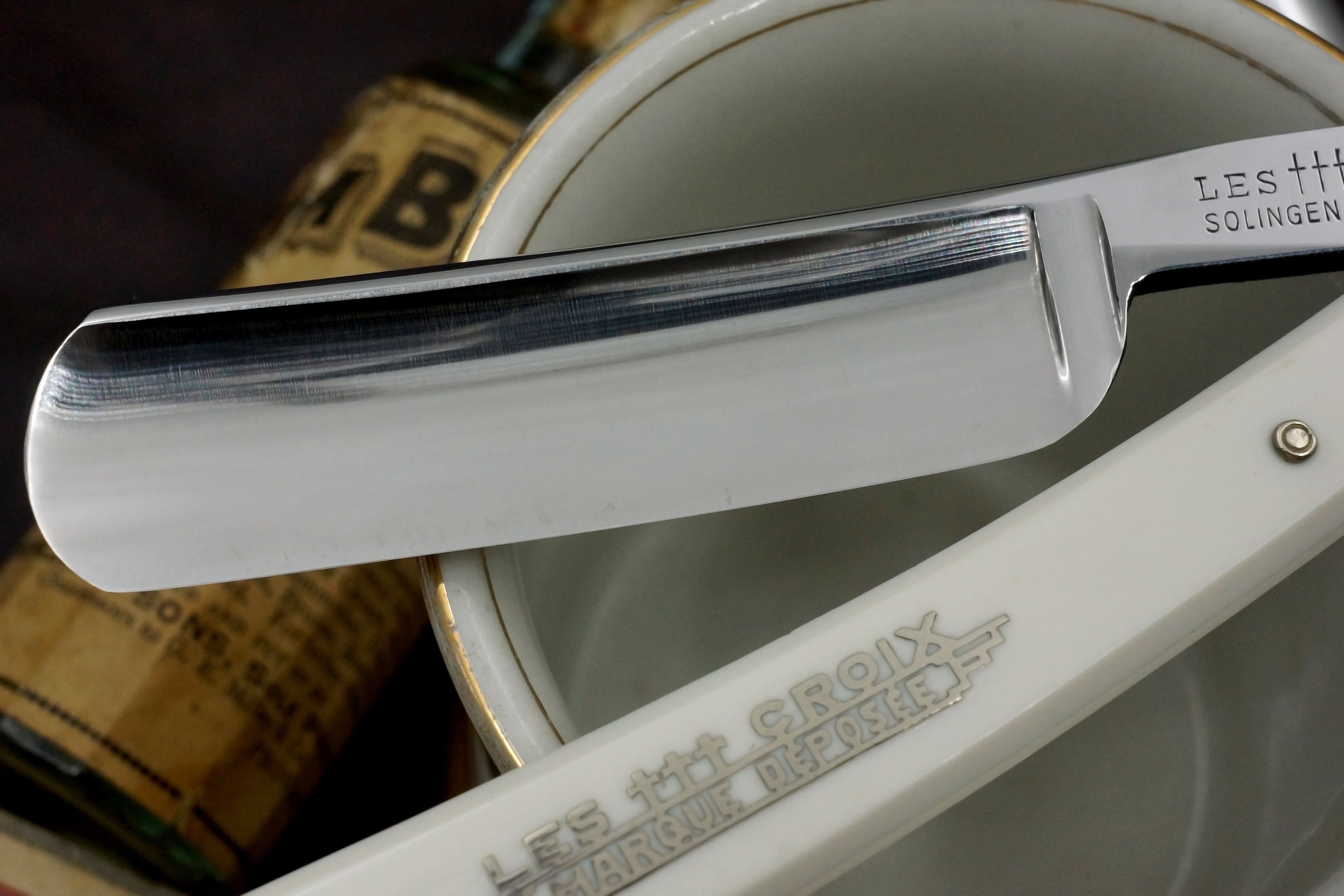 Les Croix - Near Pristine 13/16 Full Hollow Blade - Solingen Vintage Straight Razor - Shave Ready