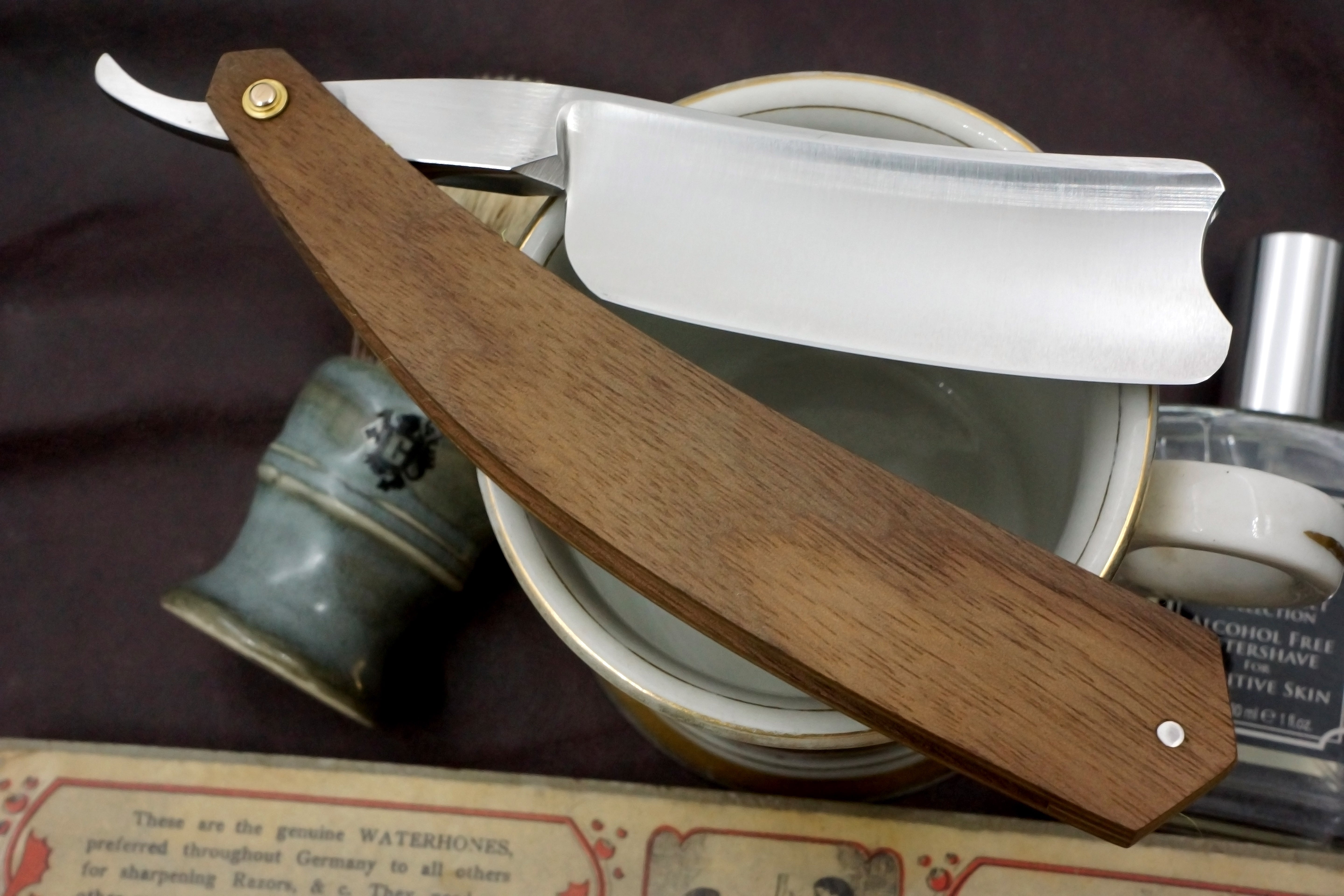 Grim Butcher 9/8 Full Hollow Blade with Masonic Etch - Preowned Straight Razor - Shave Ready