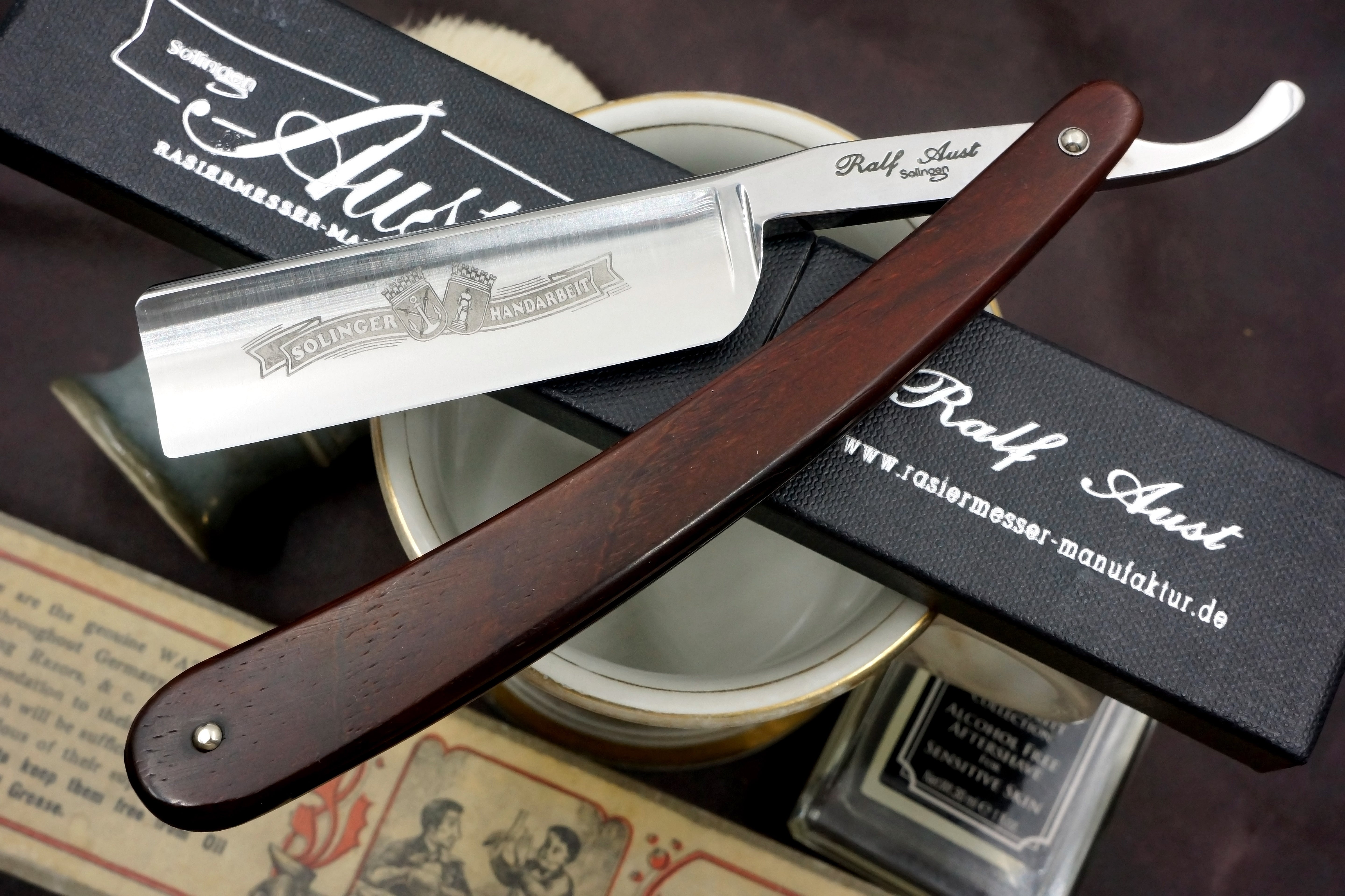 Ralf Aust 6/8 Full Hollow Blade - Preowned Solingen Straight Razor - Shave Ready