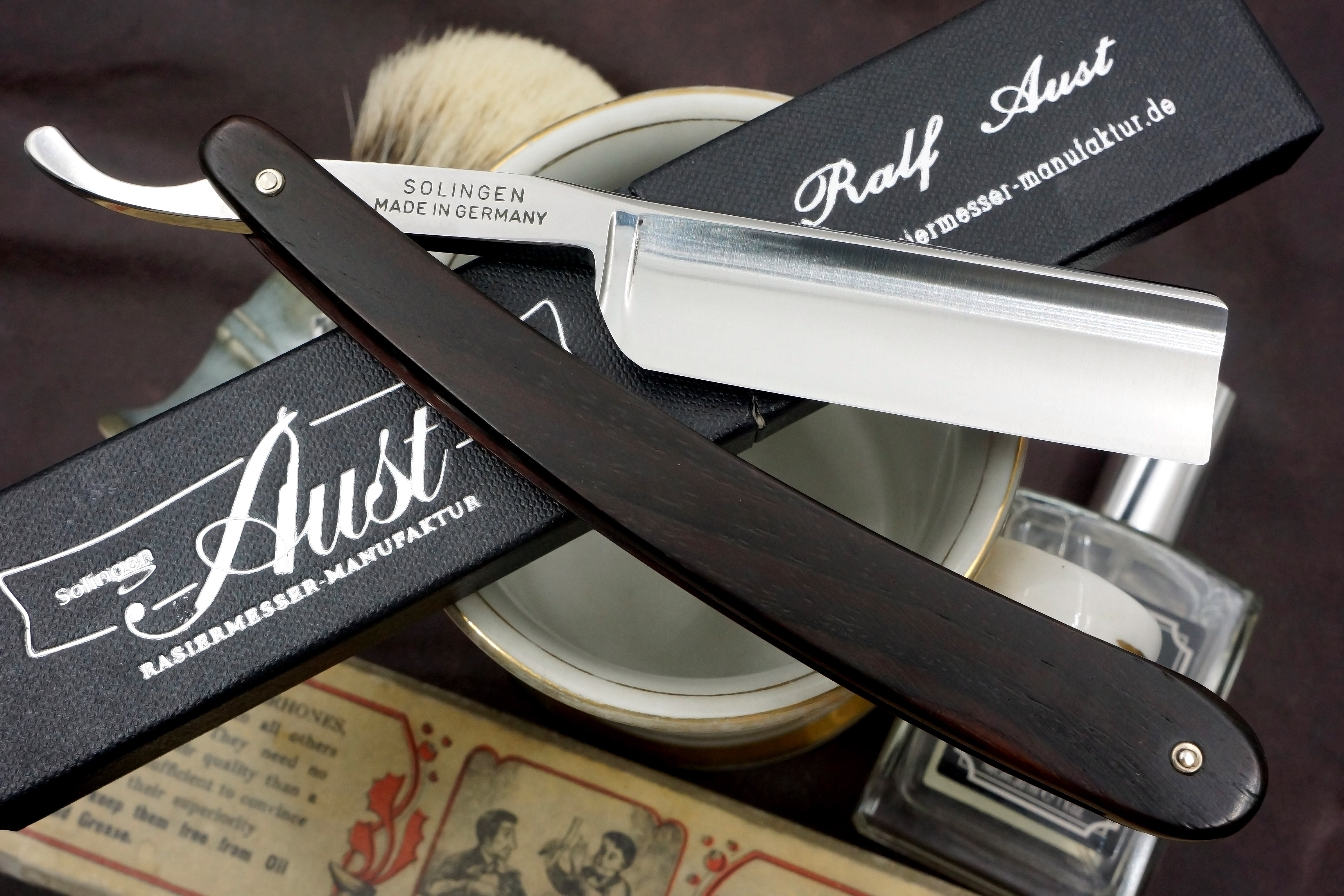 Ralf Aust 6/8 Full Hollow Blade - Preowned Solingen Straight Razor - Shave Ready