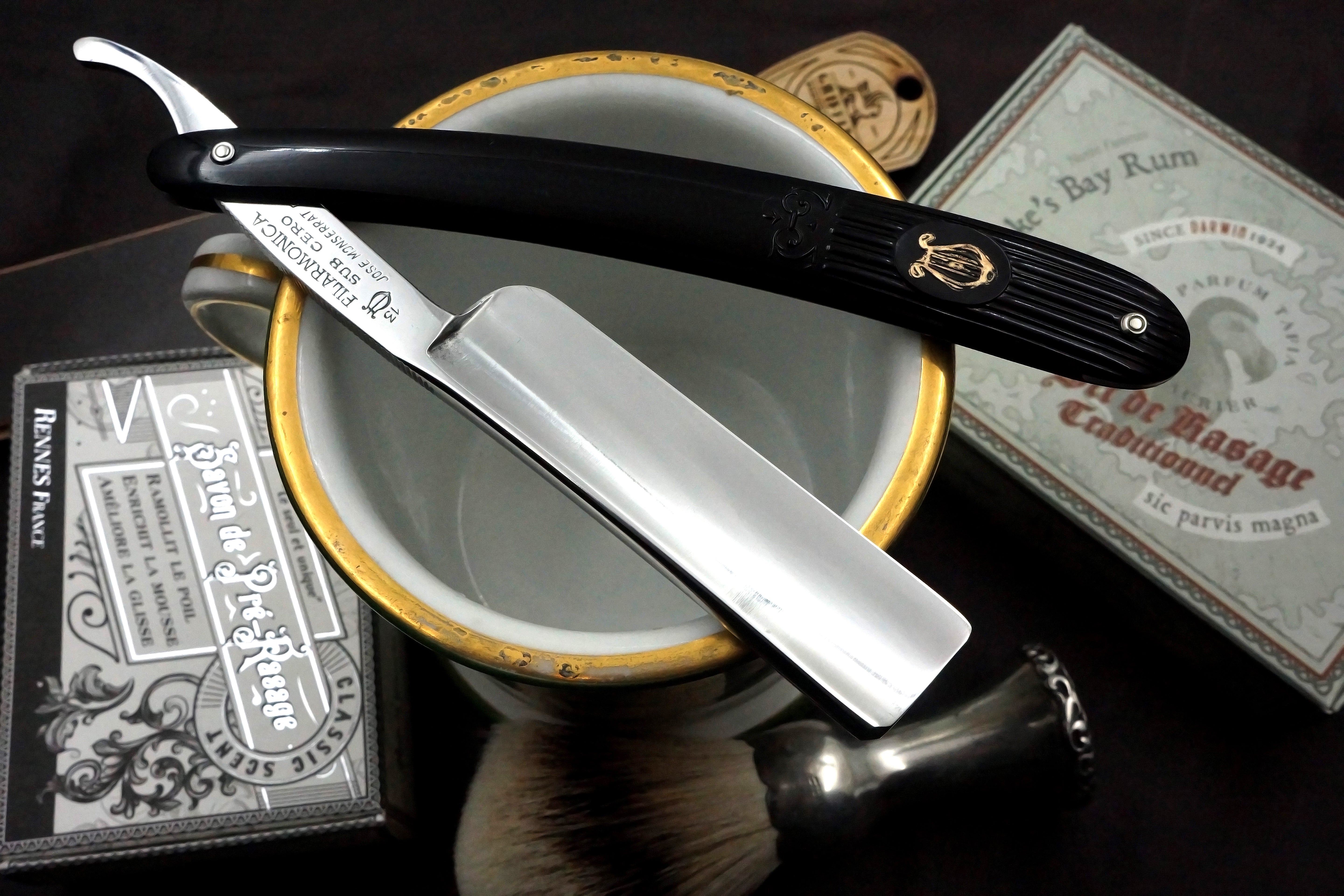 Filarmonica JMP No. 13 Sub Cero 6/8 Full Hollow Blade - Excellent Restored Vintage Spanish Straight Razor - Shave Ready