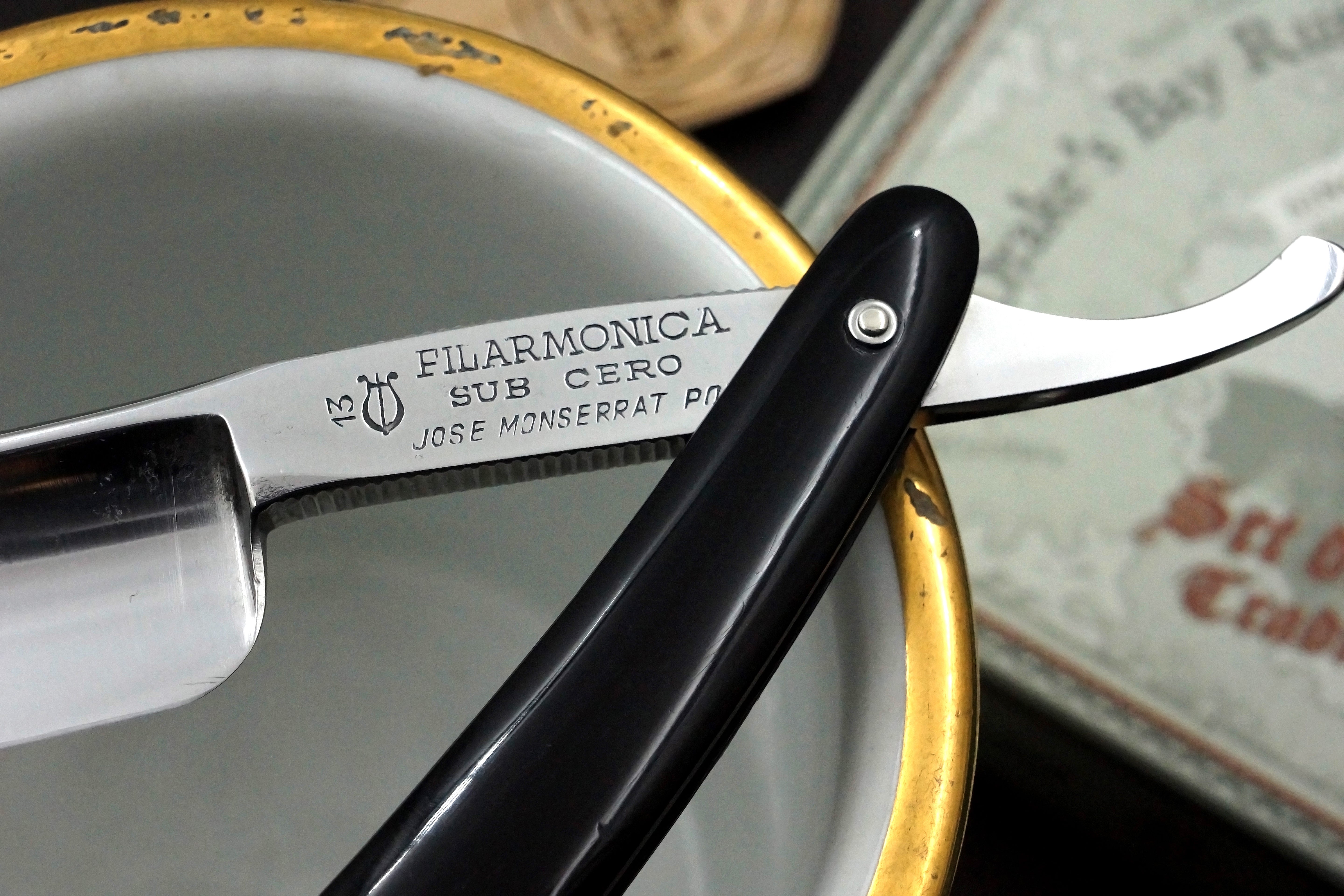 Filarmonica JMP No. 13 Sub Cero 6/8 Full Hollow Blade - Excellent Restored Vintage Spanish Straight Razor - Shave Ready