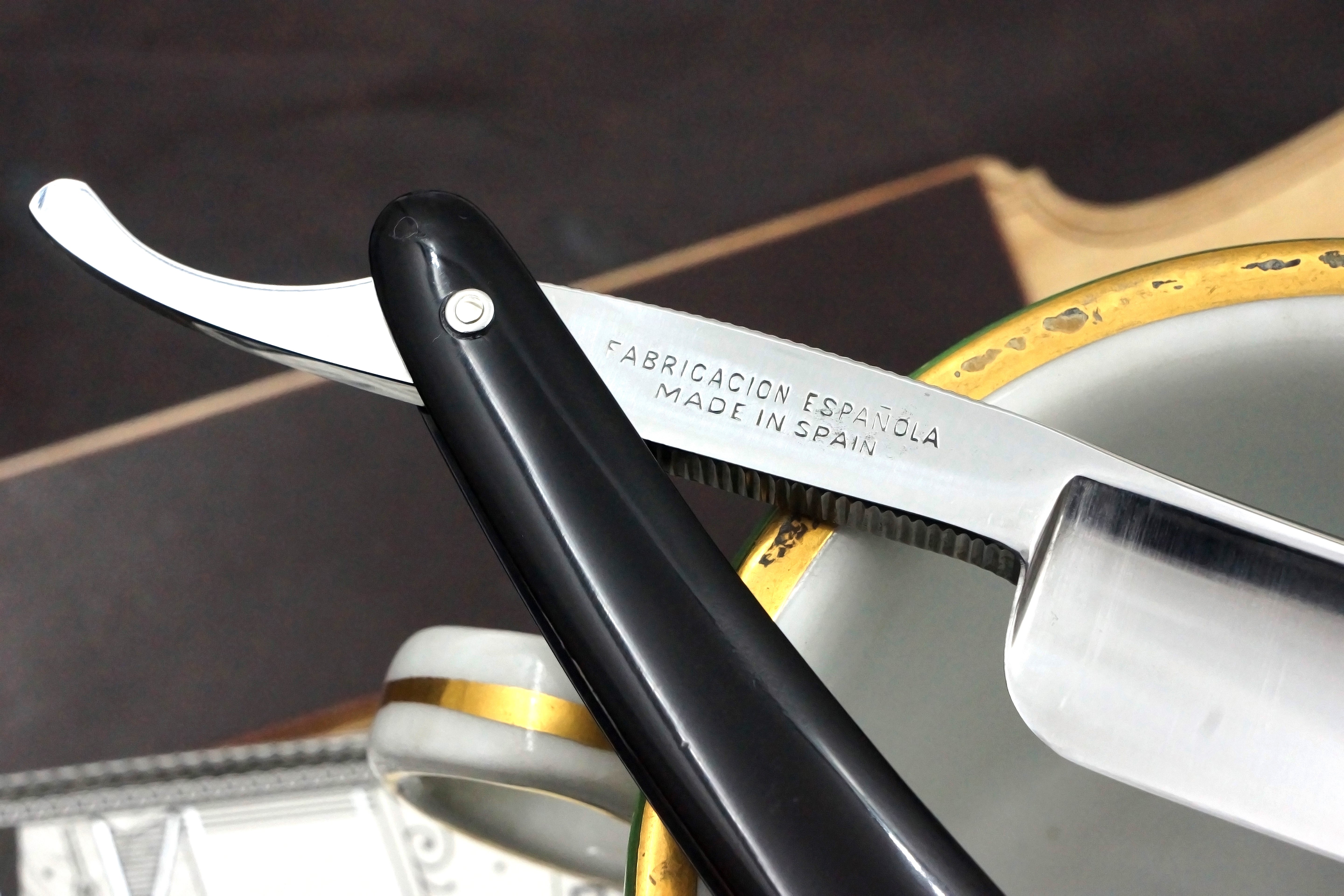 Filarmonica JMP No. 13 Sub Cero 6/8 Full Hollow Blade - Excellent Restored Vintage Spanish Straight Razor - Shave Ready