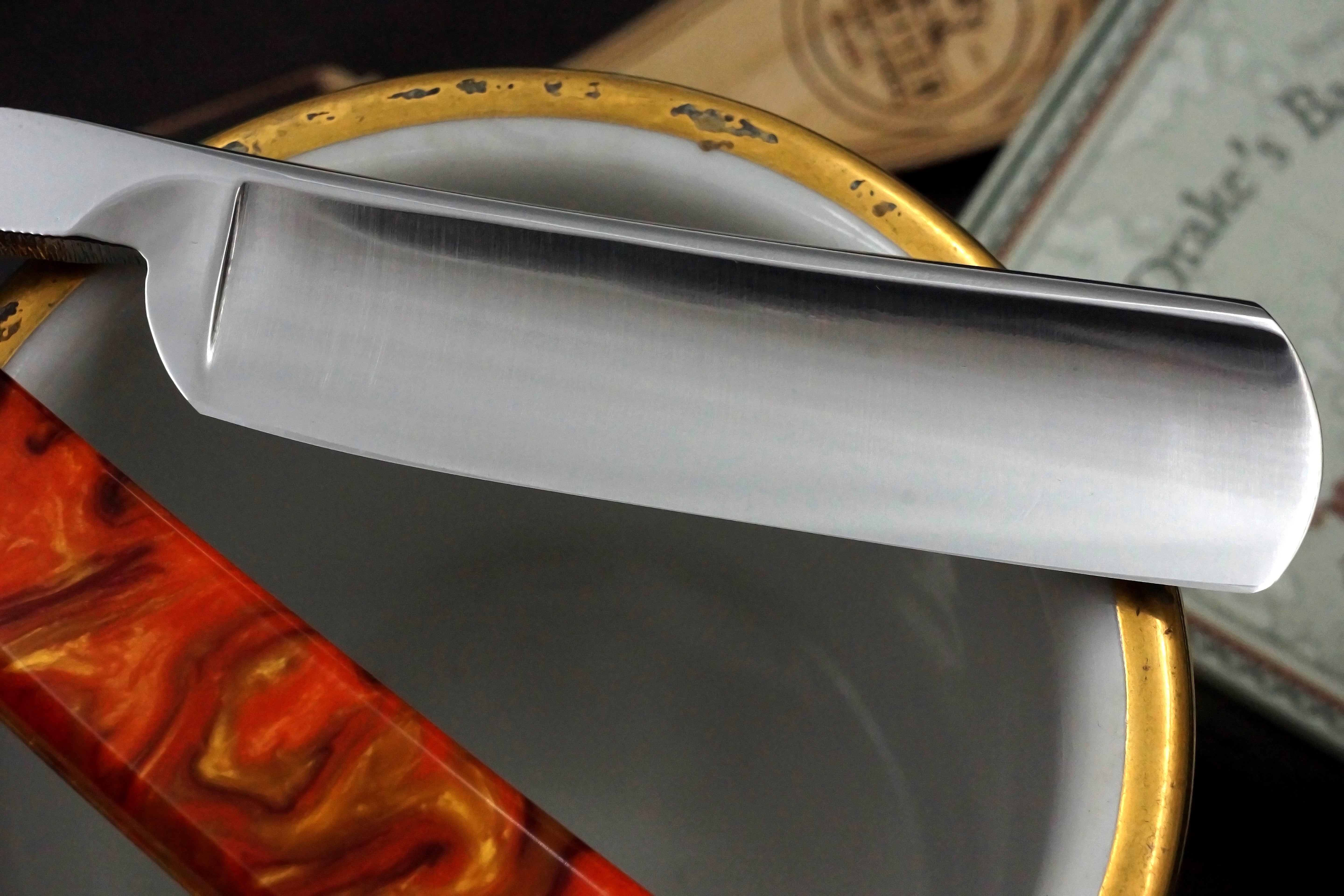 Azzaria 13/16 Full Hollow Blade Custom Scales - Solingen Vintage Straight Razor - Shave Ready