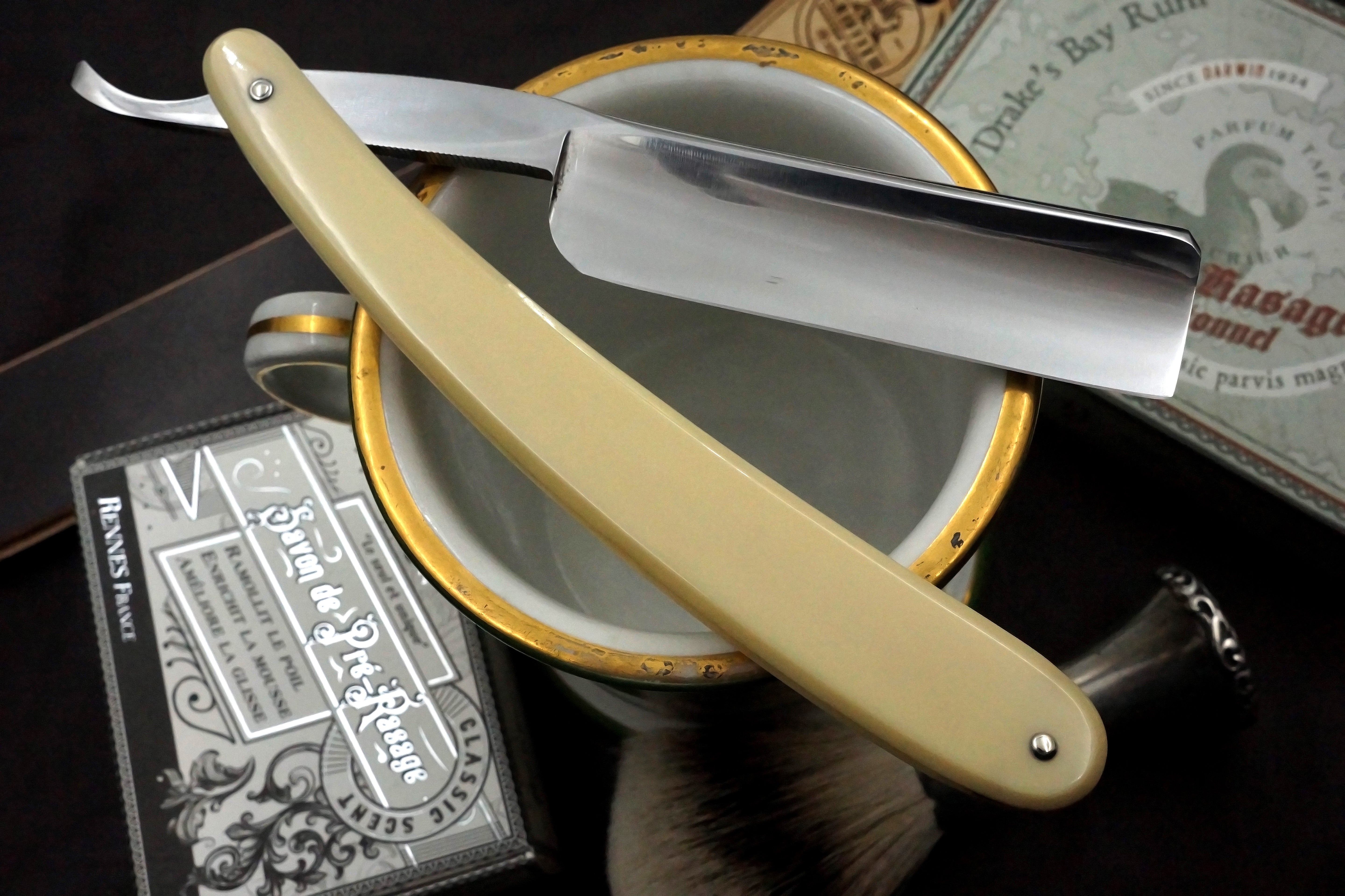 Filarmonica JMP Doble Temple 2nd Gen. 7/8 Full Hollow Blade - Excellent Restored Vintage Spanish Straight Razor - Shave Ready