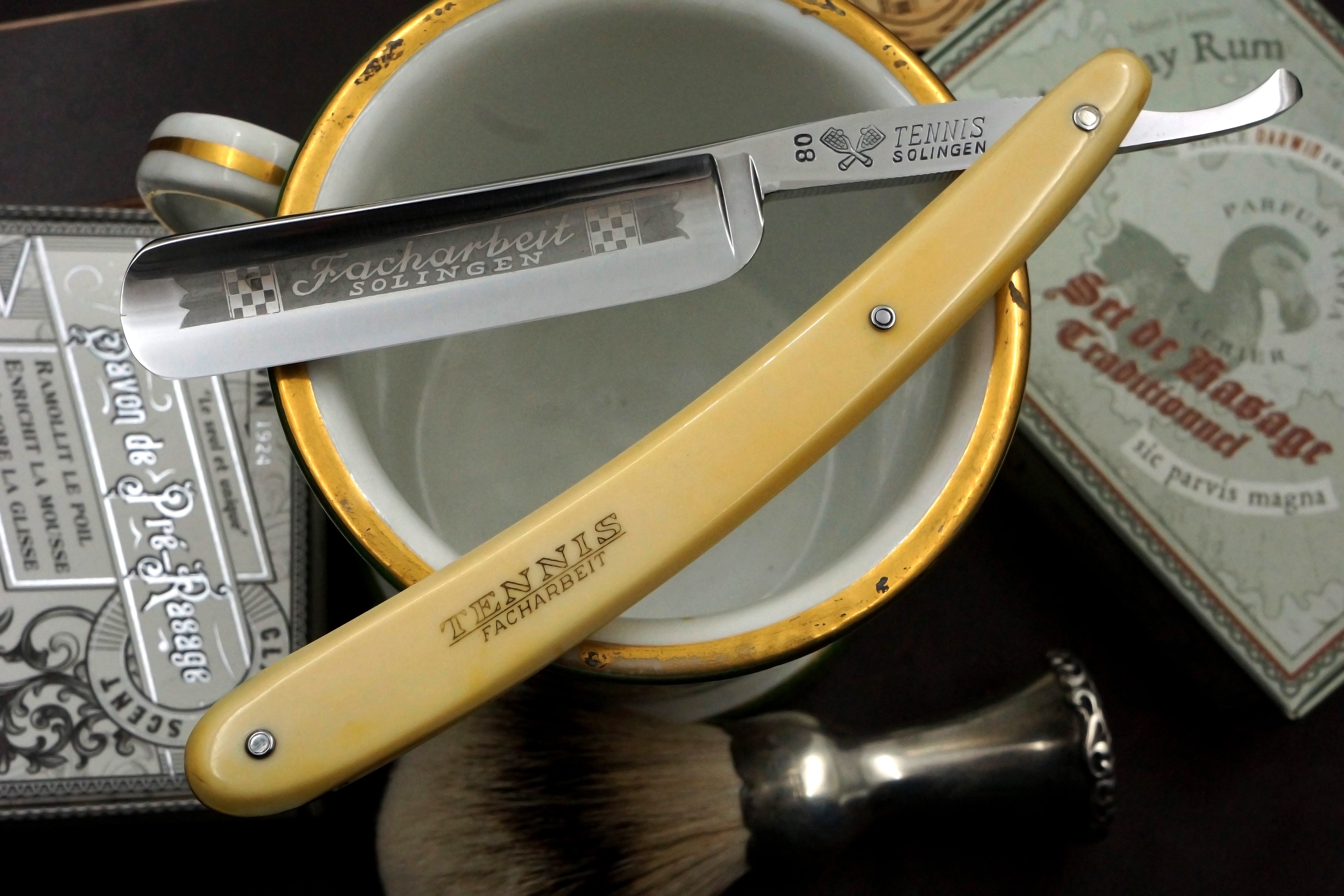 Tennis No. 80 - 11/16 Full Hollow Blade - Excellent Restored Vintage Solingen Straight Razor - Shave Ready