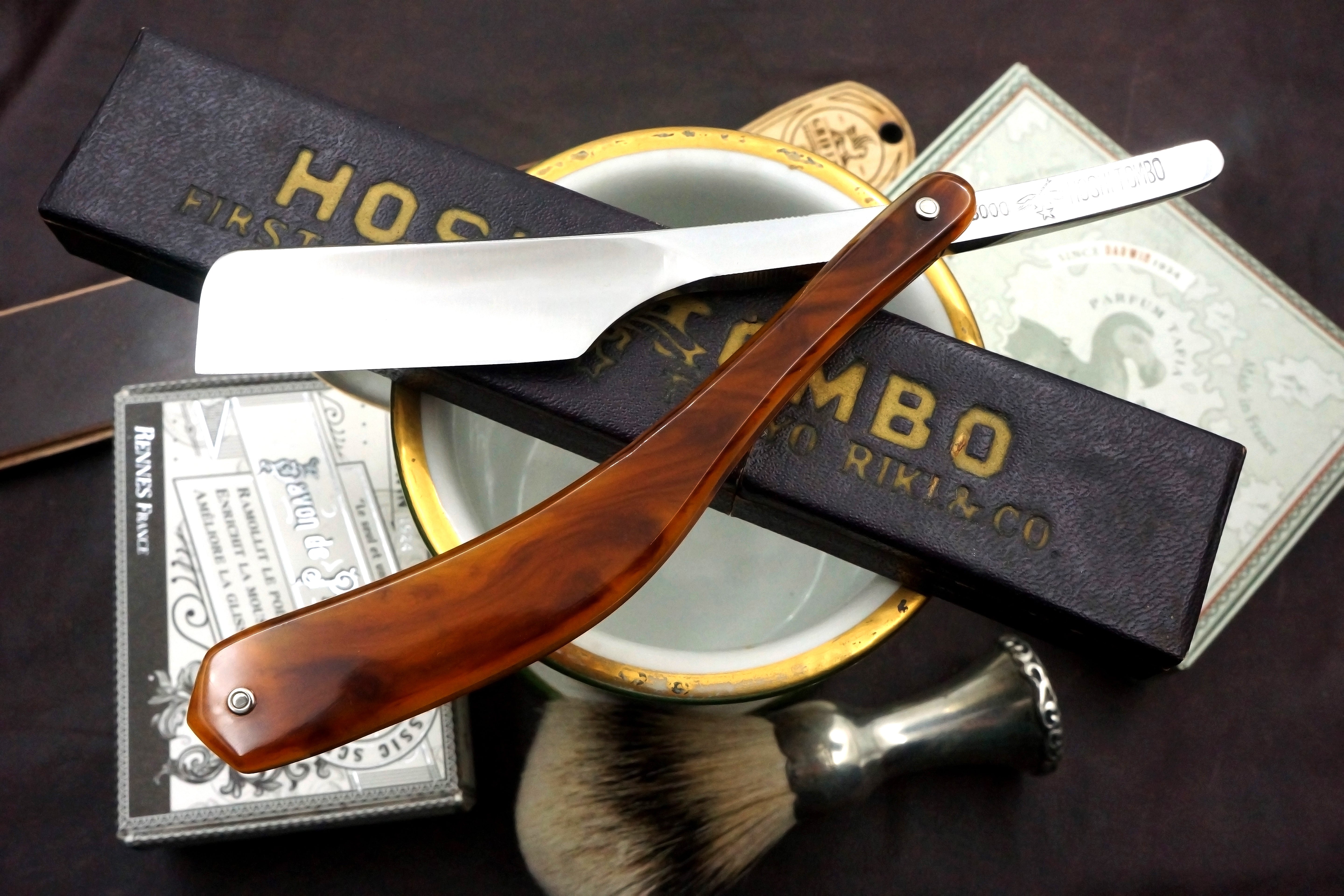 Hoshi Tombo 8000 - Rare & Excellent 6/8 Vintage Long Tail Japanese Straight Razor - Shave Ready