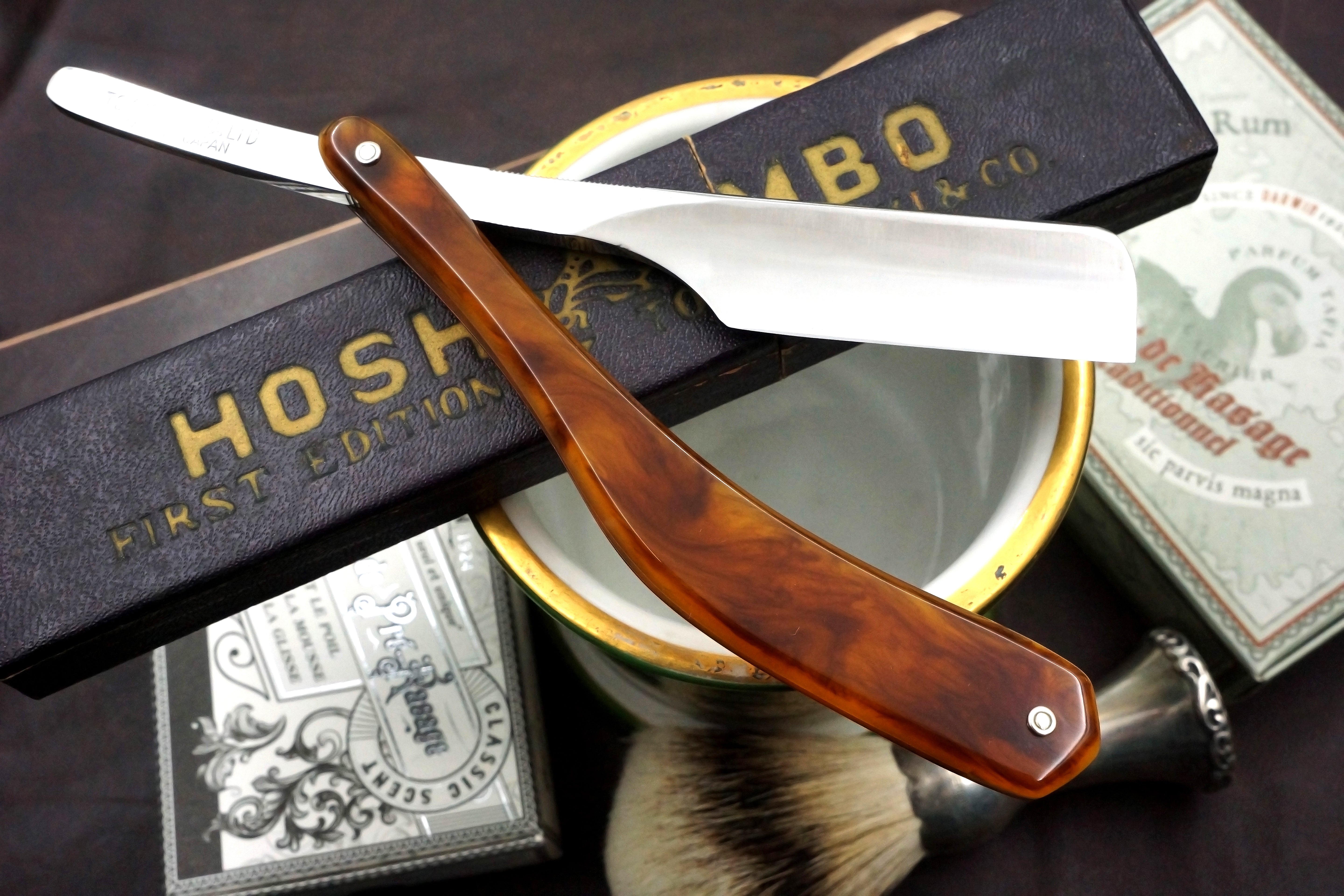 Hoshi Tombo 8000 - Rare & Excellent 6/8 Vintage Long Tail Japanese Straight Razor - Shave Ready