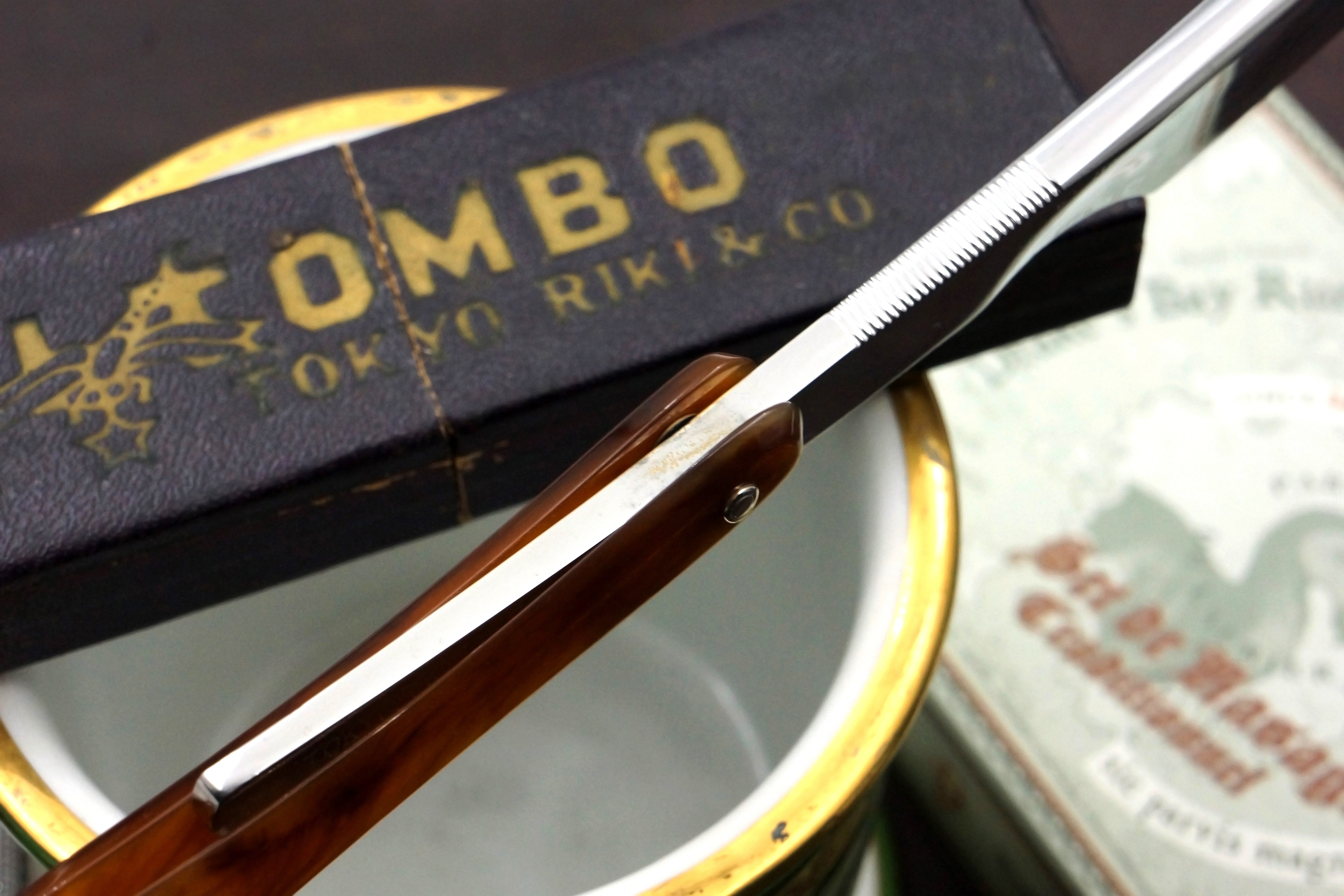 Hoshi Tombo 8000 - Rare & Excellent 6/8 Vintage Long Tail Japanese Straight Razor - Shave Ready