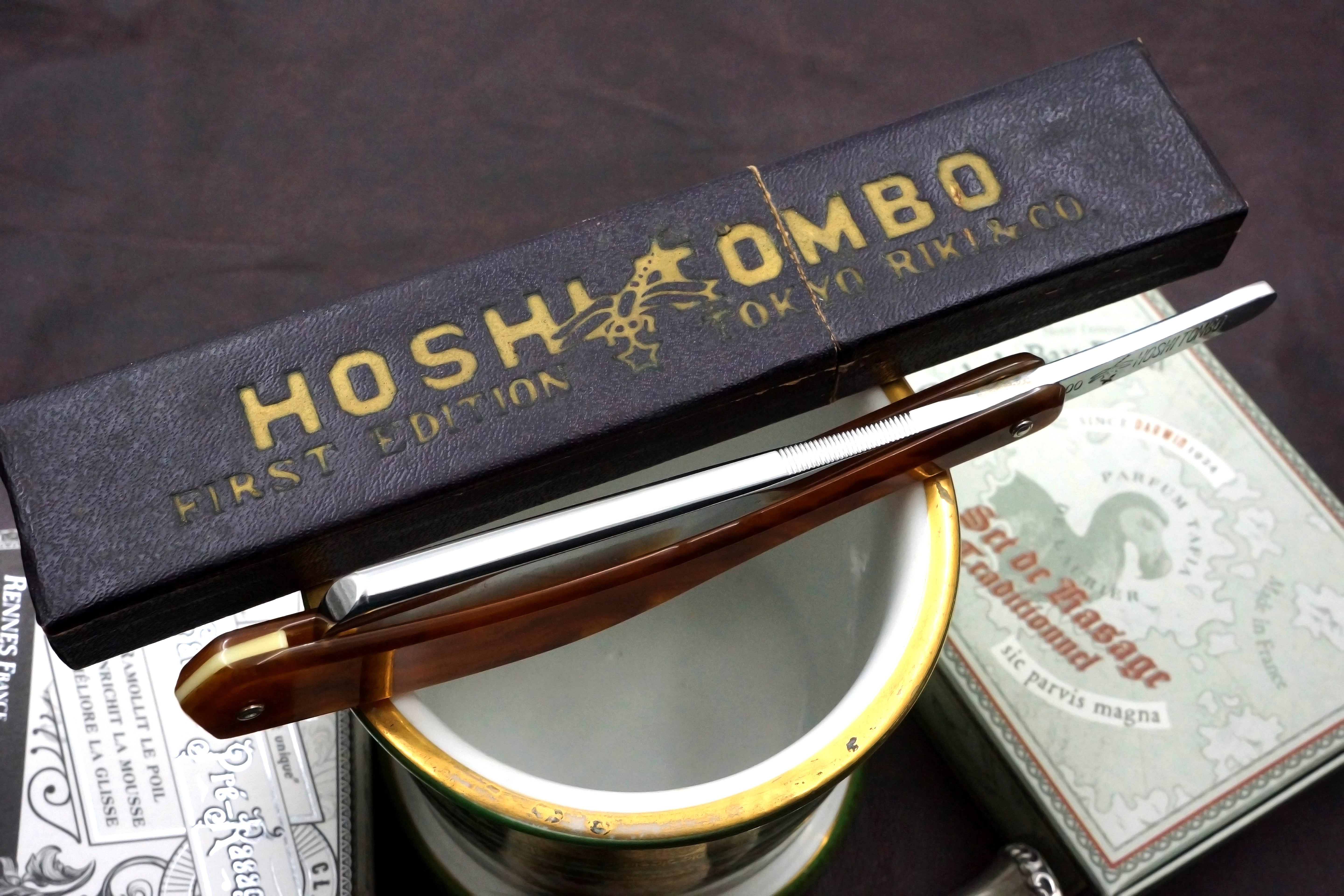 Hoshi Tombo 8000 - Rare & Excellent 6/8 Vintage Long Tail Japanese Straight Razor - Shave Ready