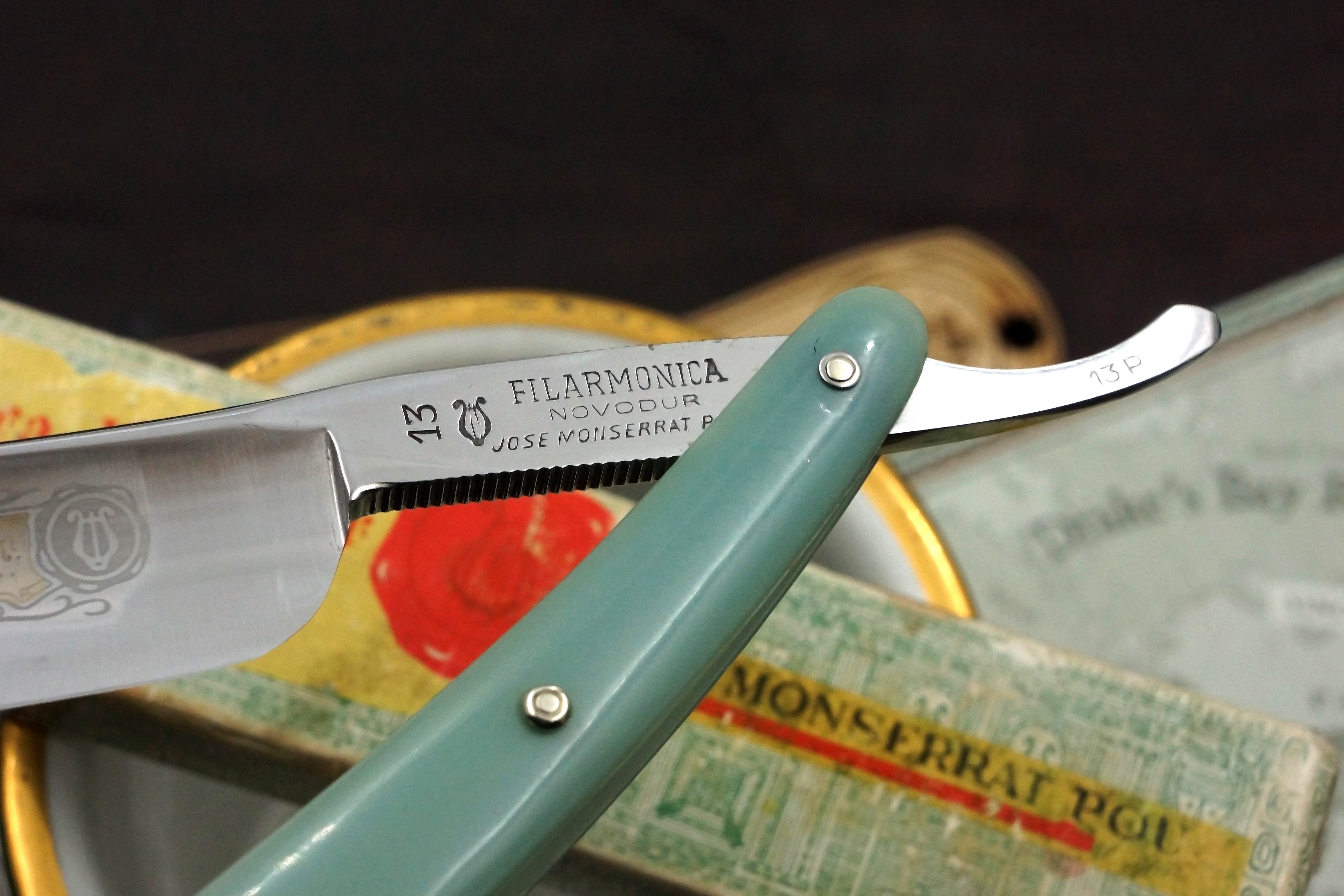 Filarmonica Novodur JMP No. 13 6/8 Full Hollow Blade - Excellent Vintage Spanish Straight Razor - Shave Ready