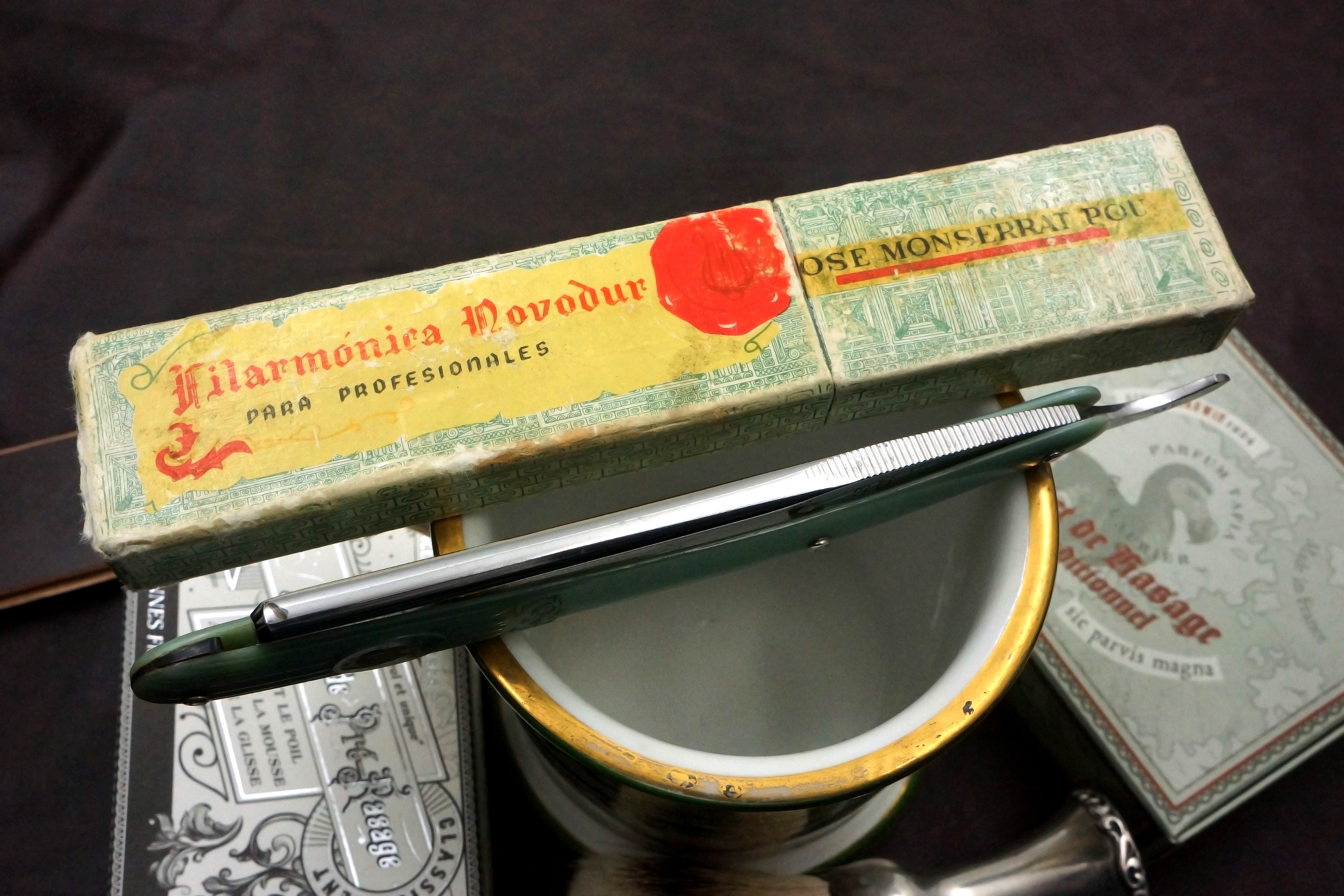 Filarmonica Novodur JMP No. 13 6/8 Full Hollow Blade - Excellent Vintage Spanish Straight Razor - Shave Ready