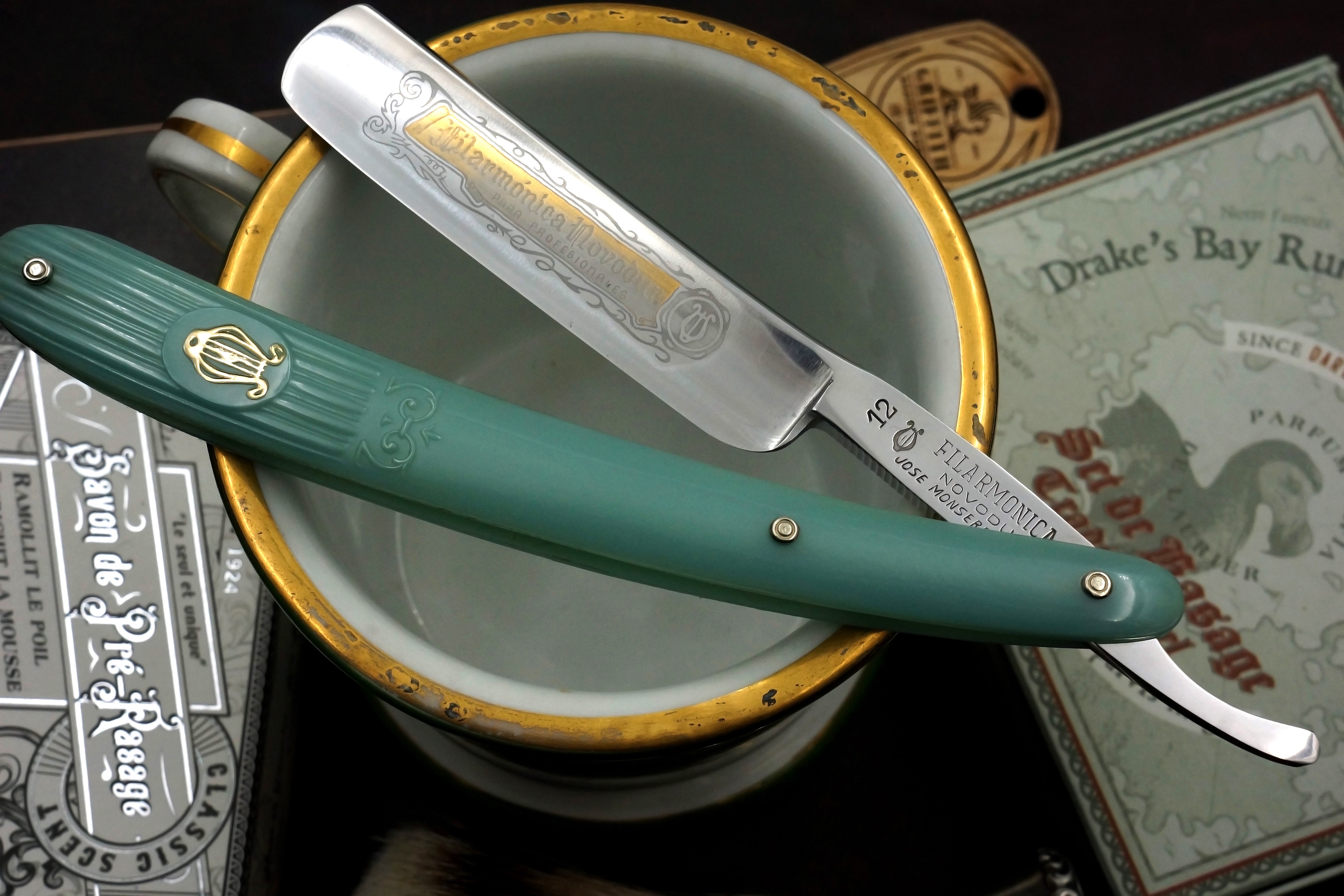 Filarmonica Novodur JMP No. 12 5/8 Full Hollow Blade - Near Pristine Vintage Spanish Straight Razor - Shave Ready