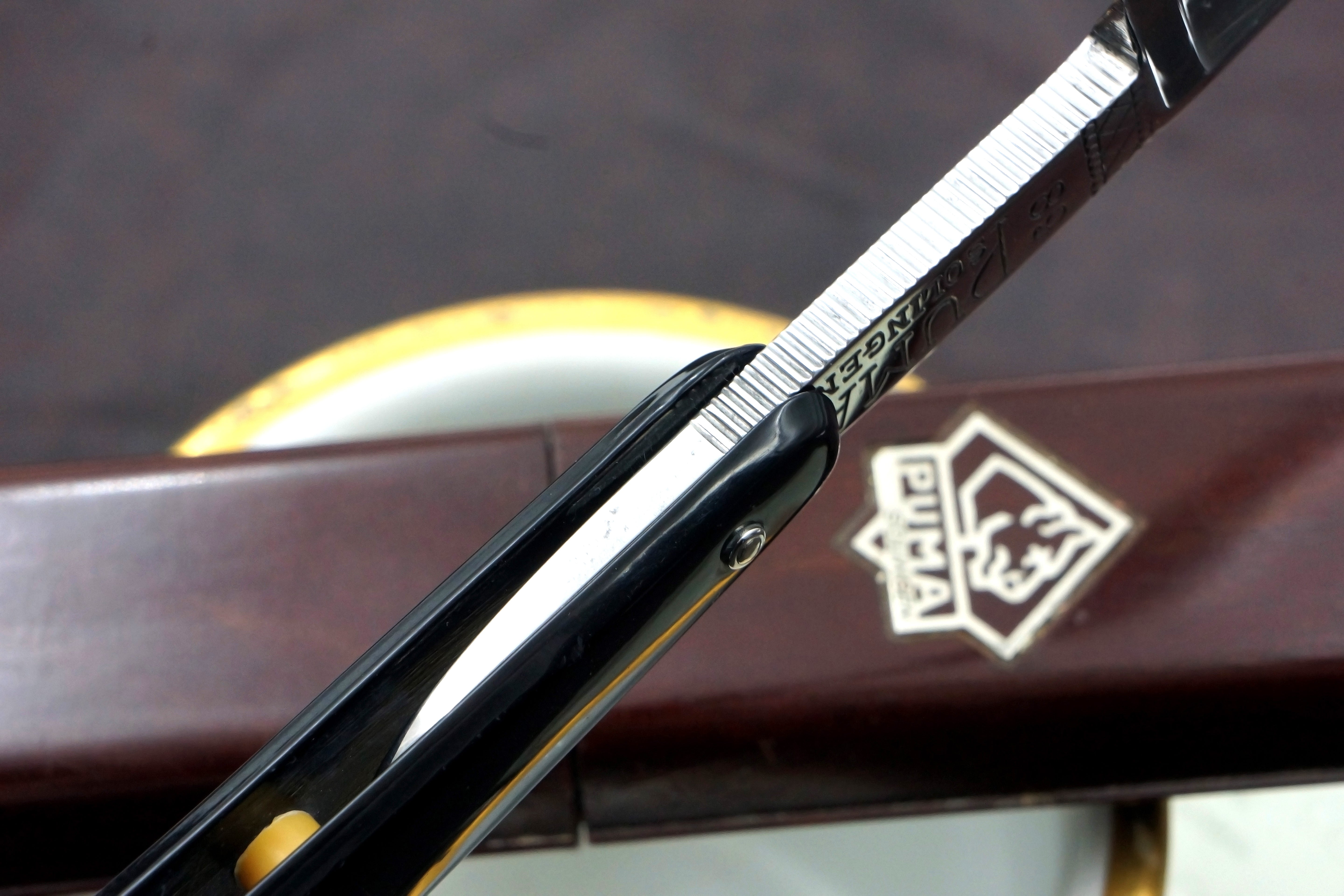 Puma Special No. 89 6/8 Full Hollow Gorgeous Etch - Excellent+ Vintage Solingen Straight Razor - Shave Ready