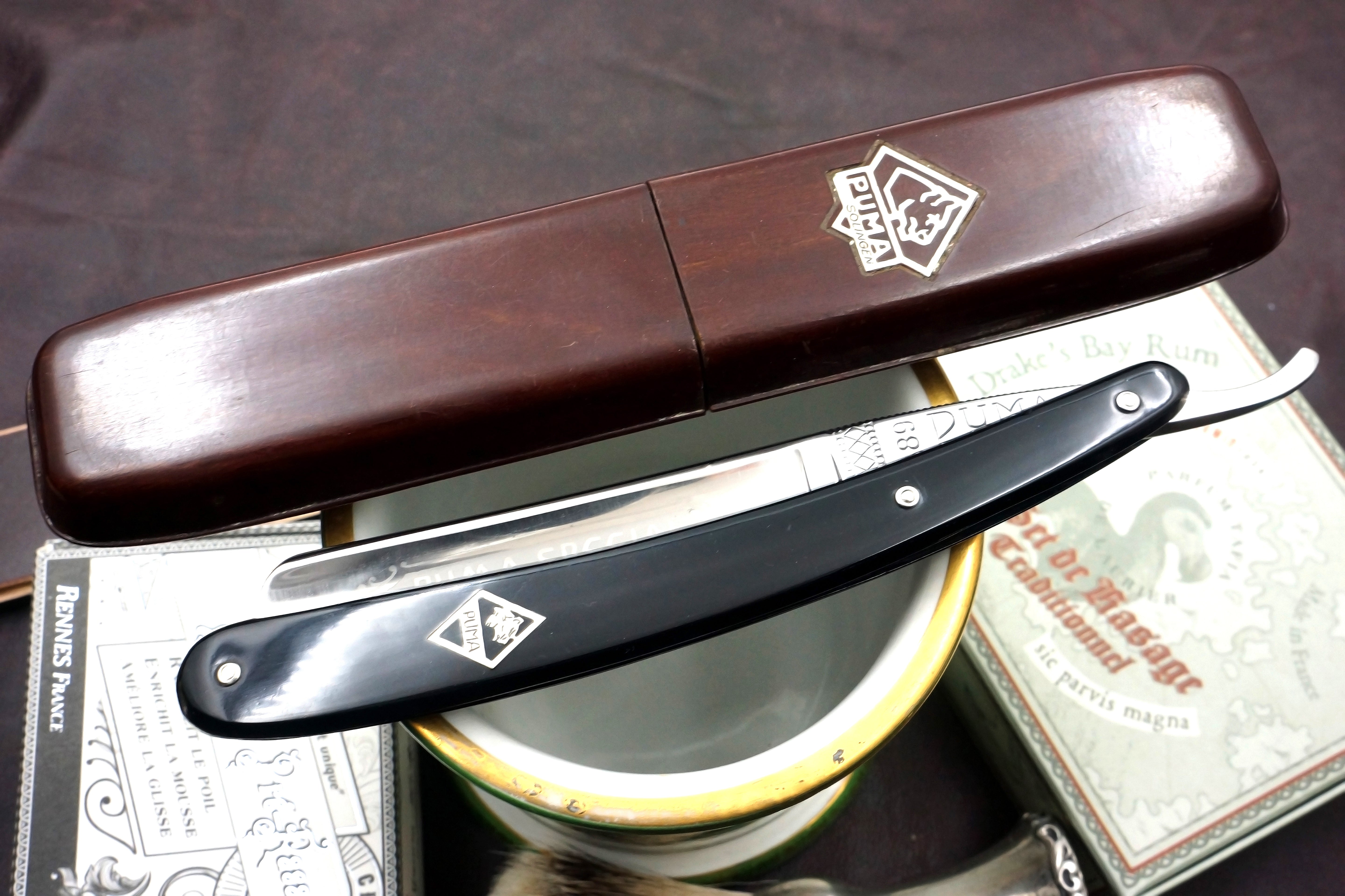 Puma Special No. 89 6/8 Full Hollow Gorgeous Etch - Excellent+ Vintage Solingen Straight Razor - Shave Ready