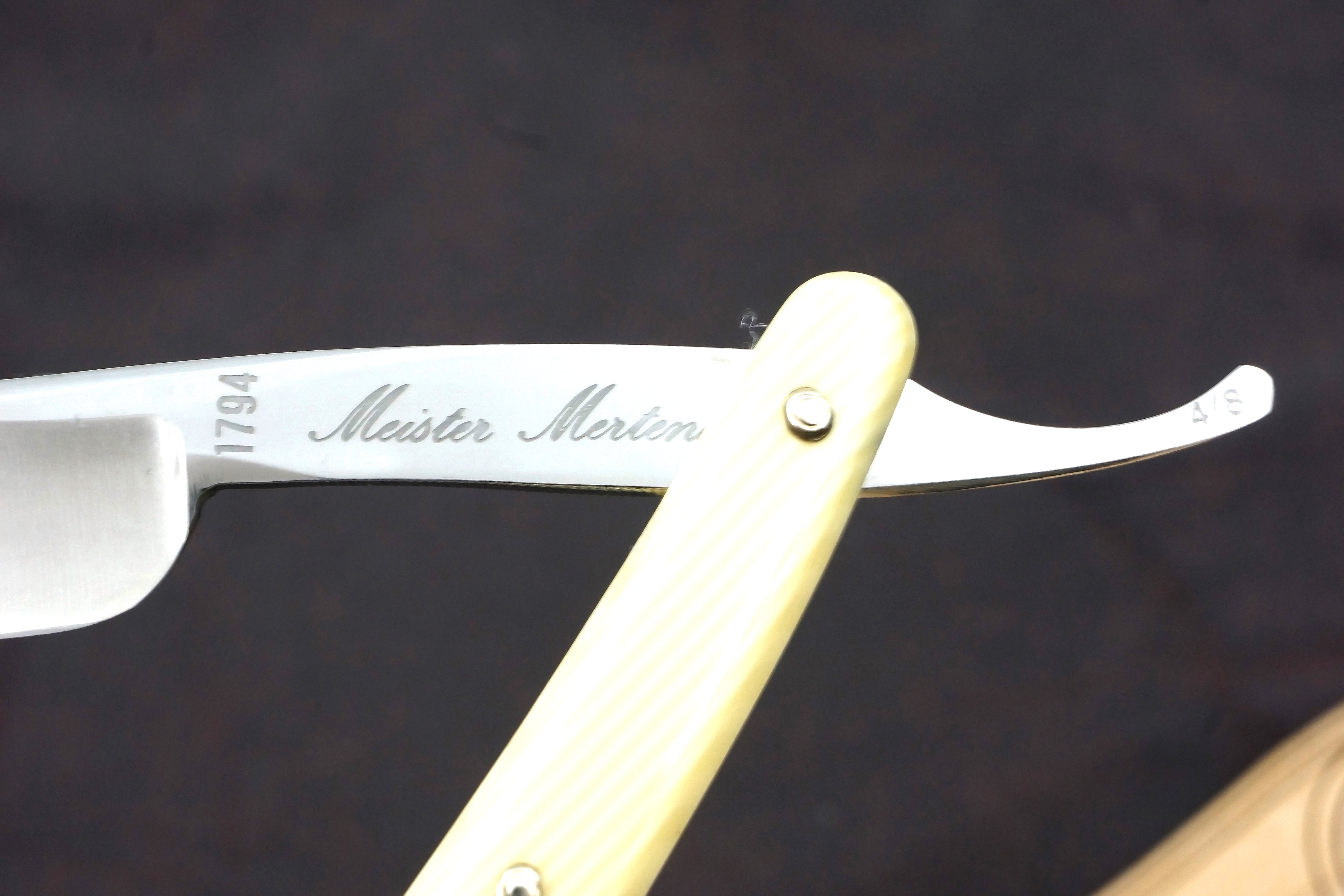 Meister Weiss "Peter Hahn" No. 1720 - 4/8 Restored Stainless Full Hollow - Solingen Straight Razor - Shave Ready