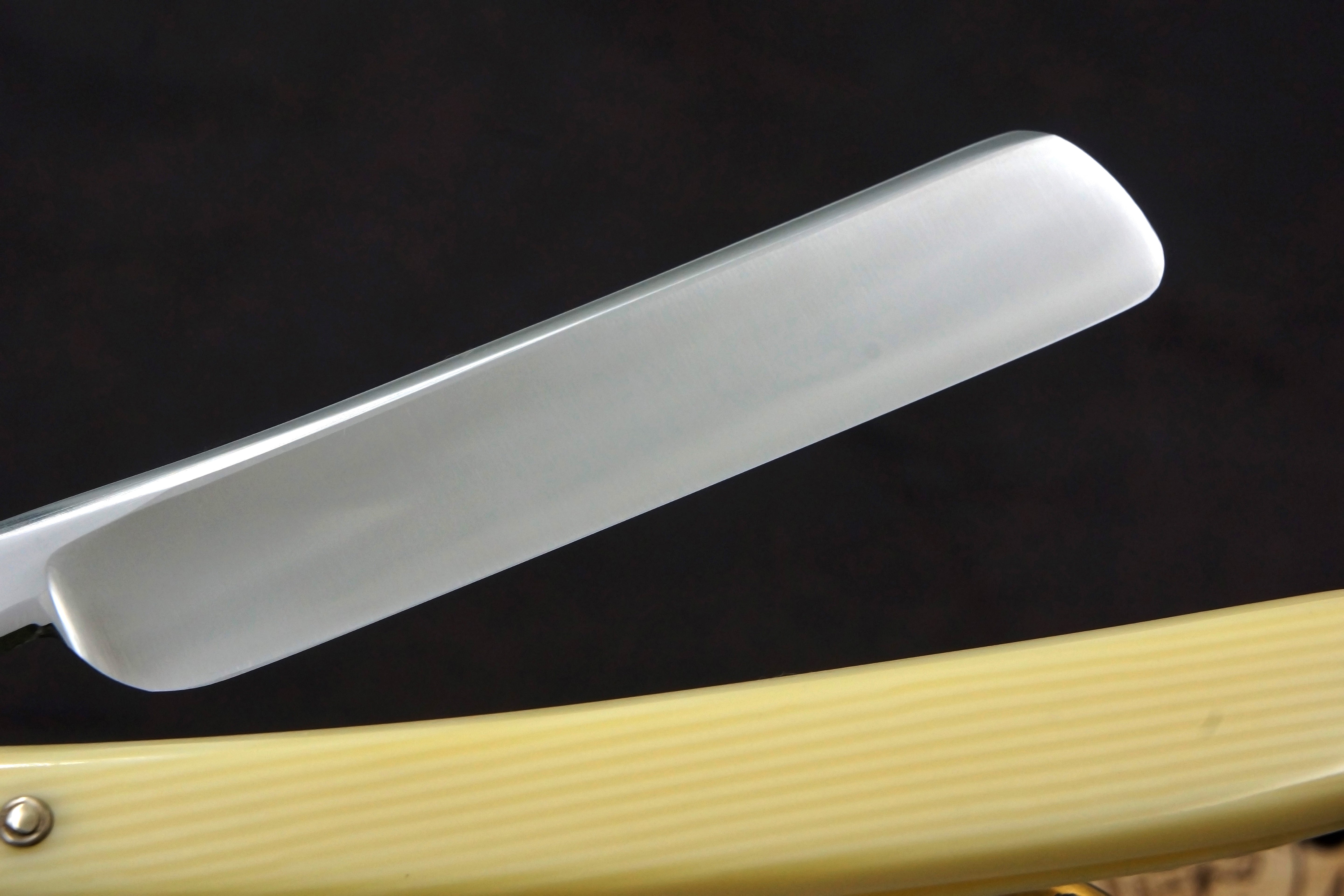 Meister Weiss "Peter Hahn" No. 1720 - 4/8 Restored Stainless Full Hollow - Solingen Straight Razor - Shave Ready