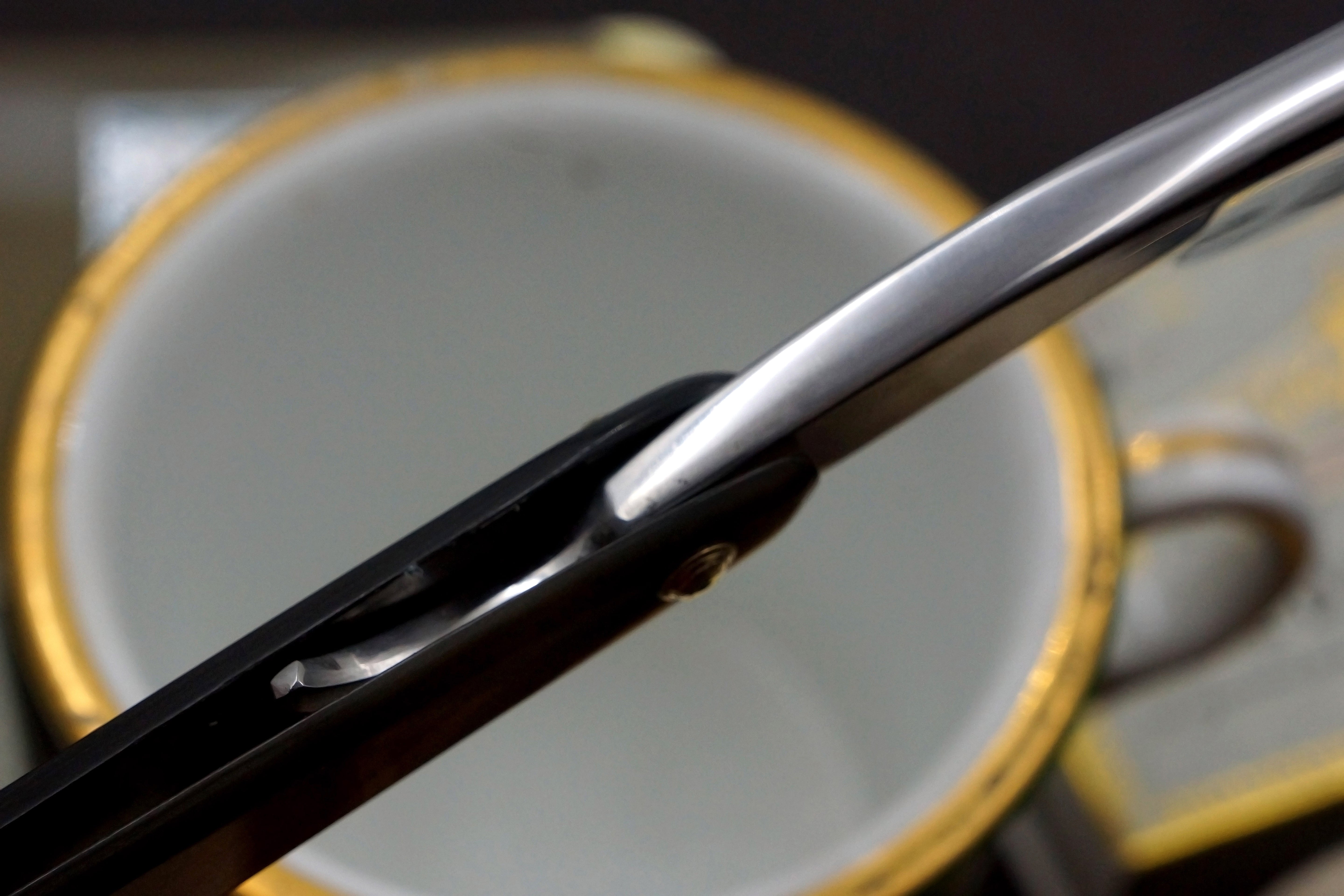 Wade & Butcher "For Barbers Use" - 1" Blade with New Horn Scales - Restored Sheffield Straight Razor - Shave Ready