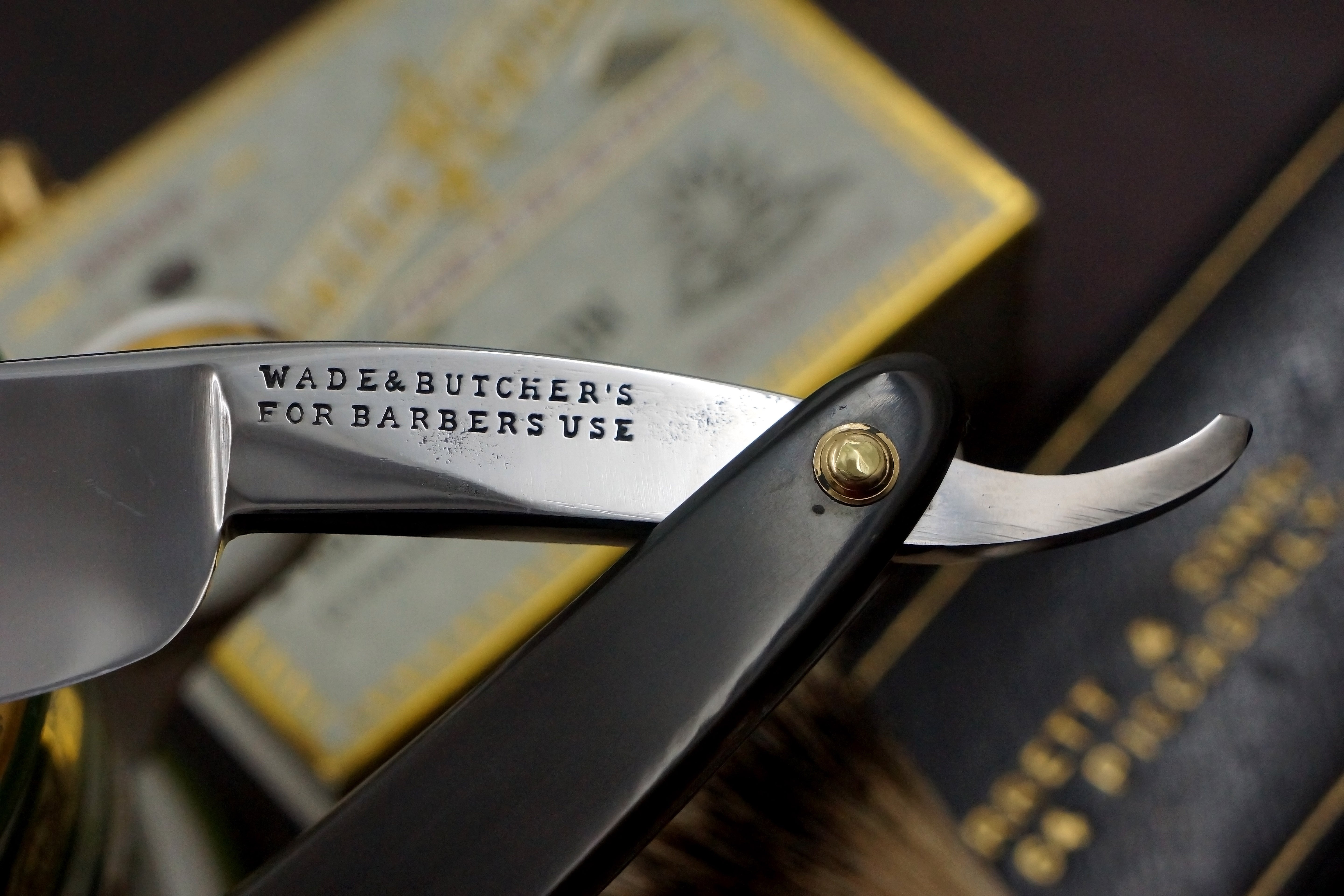 Wade & Butcher "For Barbers Use" - 1" Blade with New Horn Scales - Restored Sheffield Straight Razor - Shave Ready