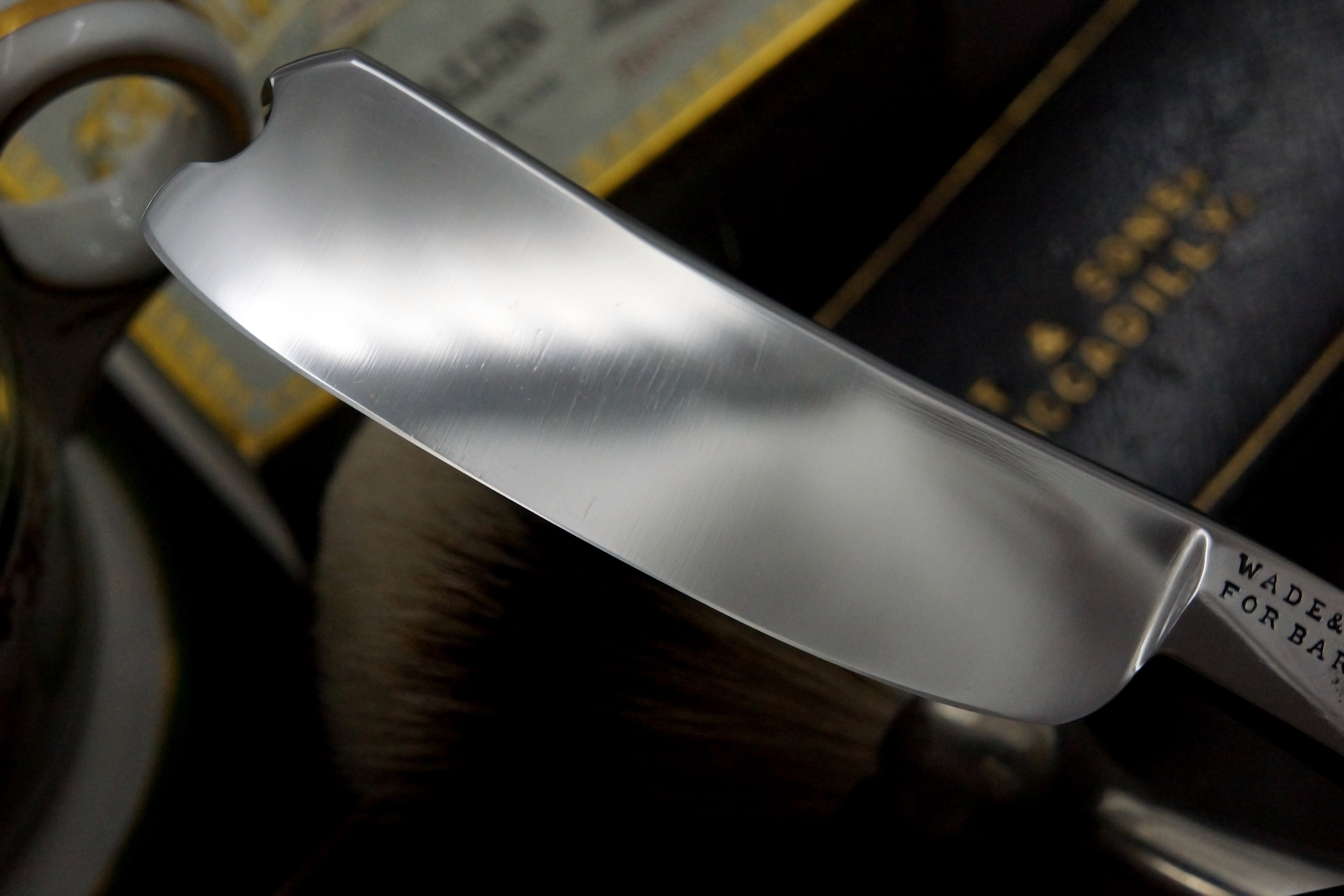 Wade & Butcher "For Barbers Use" - 1" Blade with New Horn Scales - Restored Sheffield Straight Razor - Shave Ready