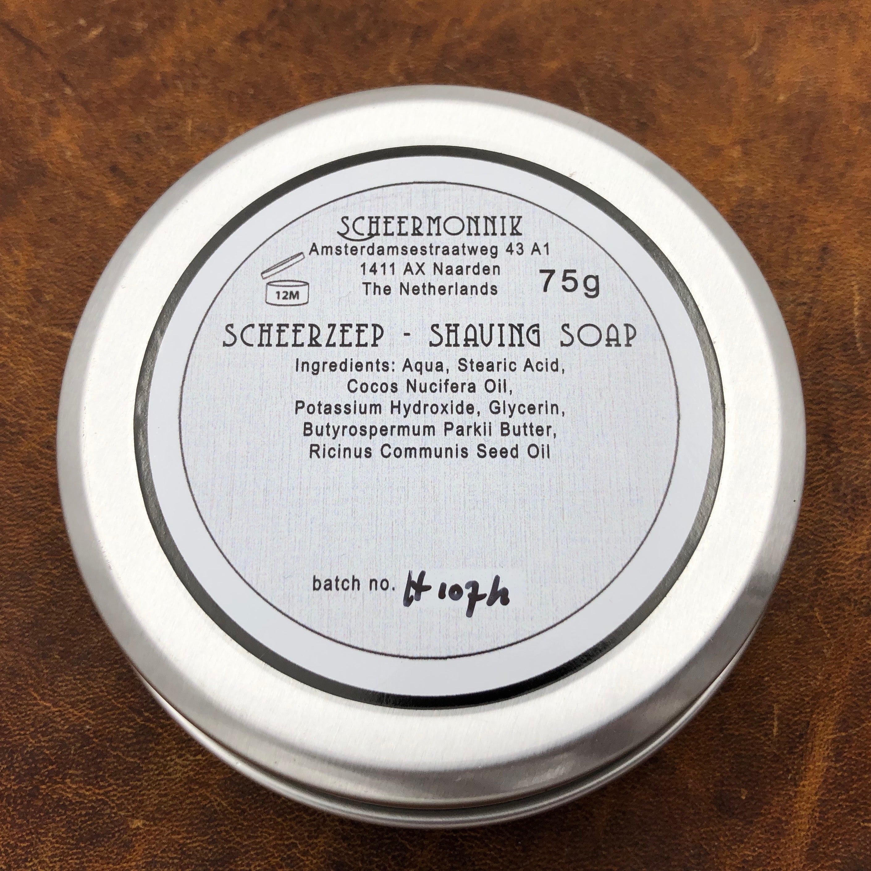 Scheermonnik Dutch Artisan Shaving Soap - Puur - 75g (2.6oz)