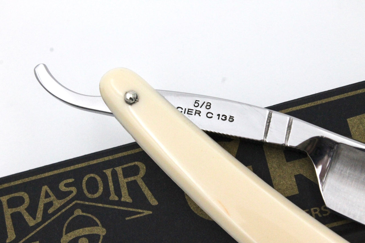 Le Grelot "Medaille d'or Paris 1931" by Thiers Issard 5/8 White Scales - Full Hollow Ground Straight Razor