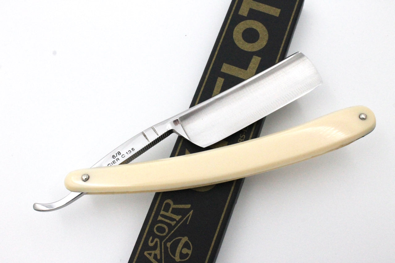 Le Grelot "Medaille d'or Paris 1931" by Thiers Issard 6/8 White Scales - Full Hollow Ground Straight Razor