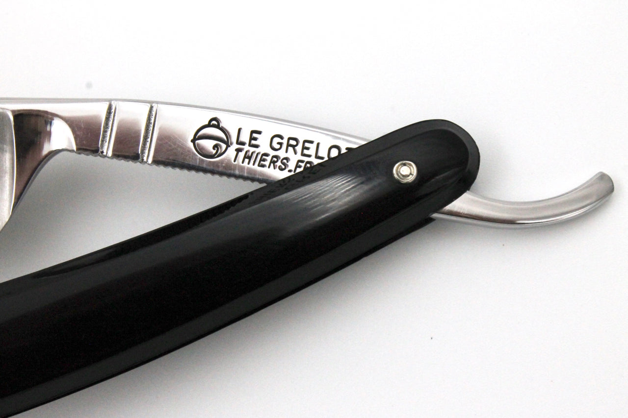 Le Grelot "Medaille d'or Paris 1931" by Thiers Issard 6/8 Black Scales - Full Hollow Ground Straight Razor