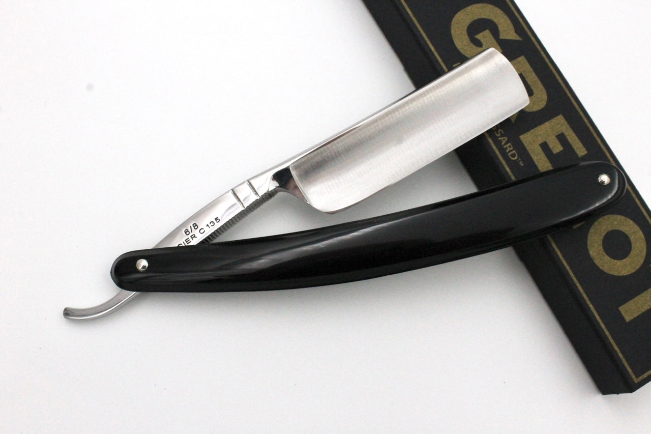 Le Grelot "Medaille d'or Paris 1931" by Thiers Issard 6/8 Black Scales - Full Hollow Ground Straight Razor