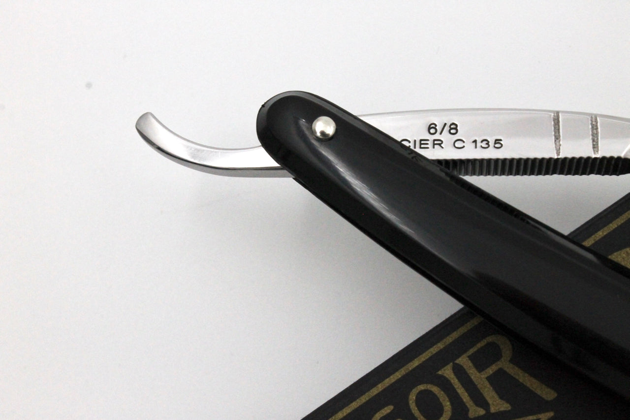 Le Grelot "Medaille d'or Paris 1931" by Thiers Issard 6/8 Black Scales - Full Hollow Ground Straight Razor