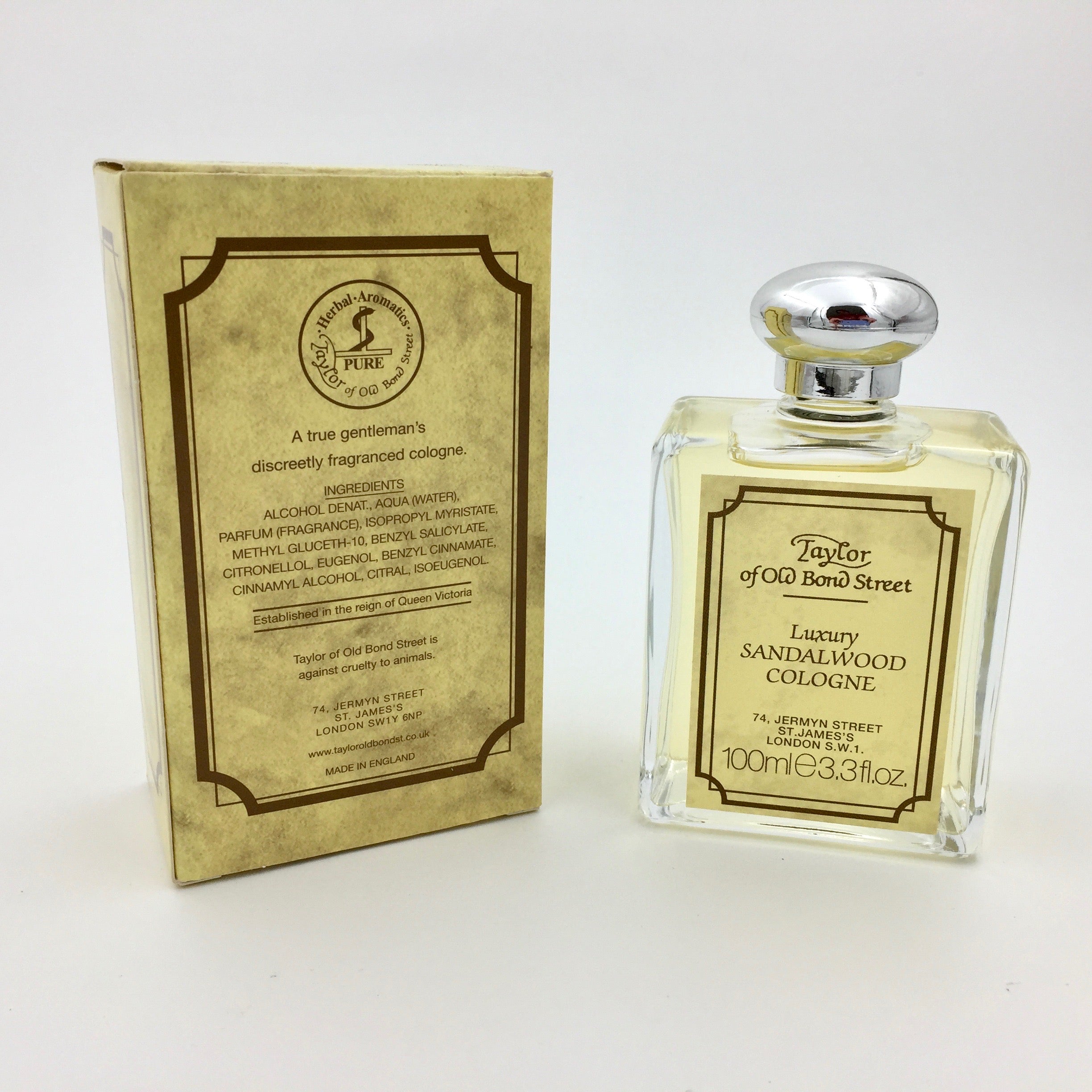 Taylor of Old Bond Street Luxury Sandalwood Cologne - 100ml (3.3 fl. oz)