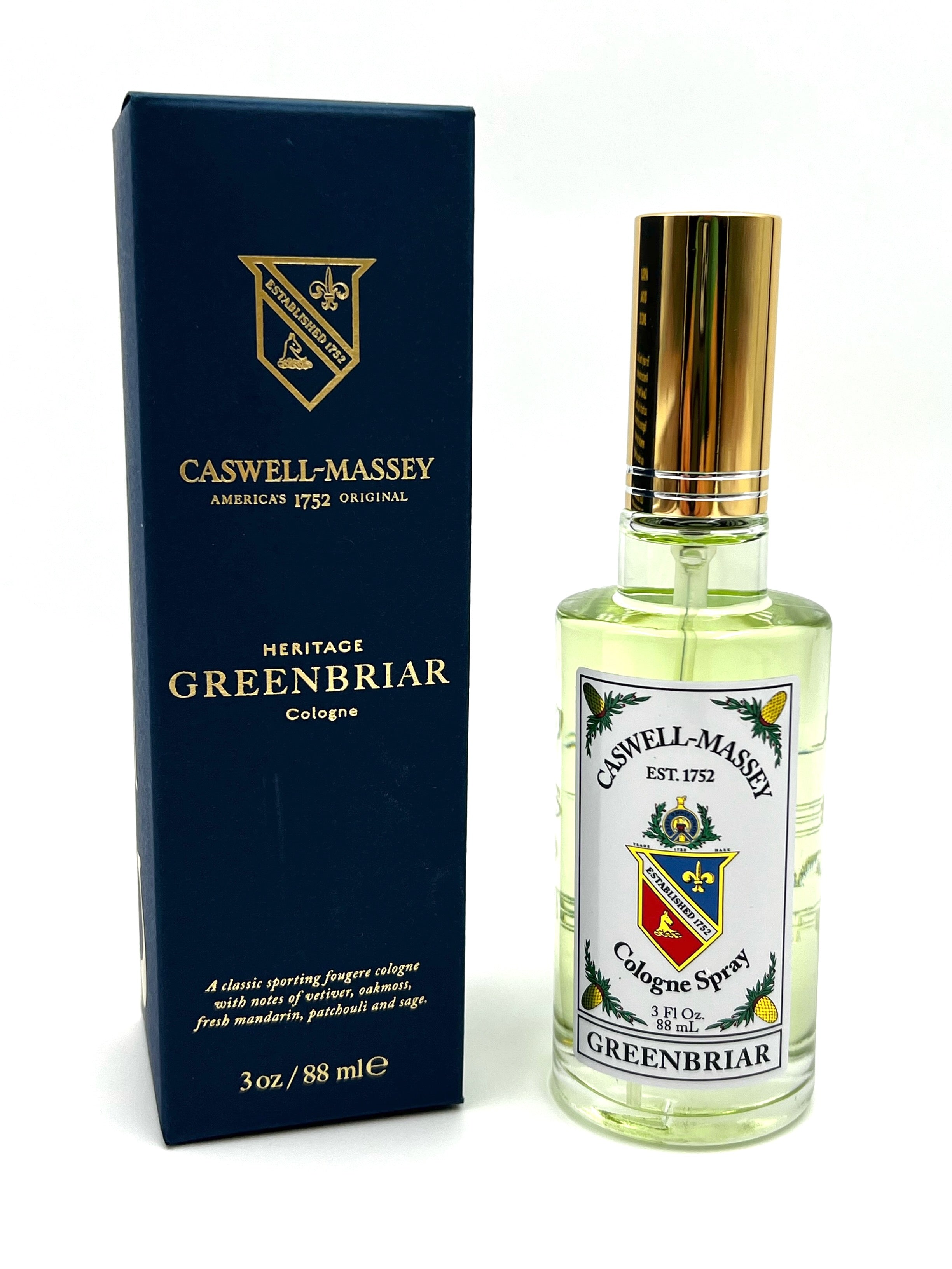 Caswell Massey Greenbriar Gold Cap Luxury Cologne (88ml/3 oz)