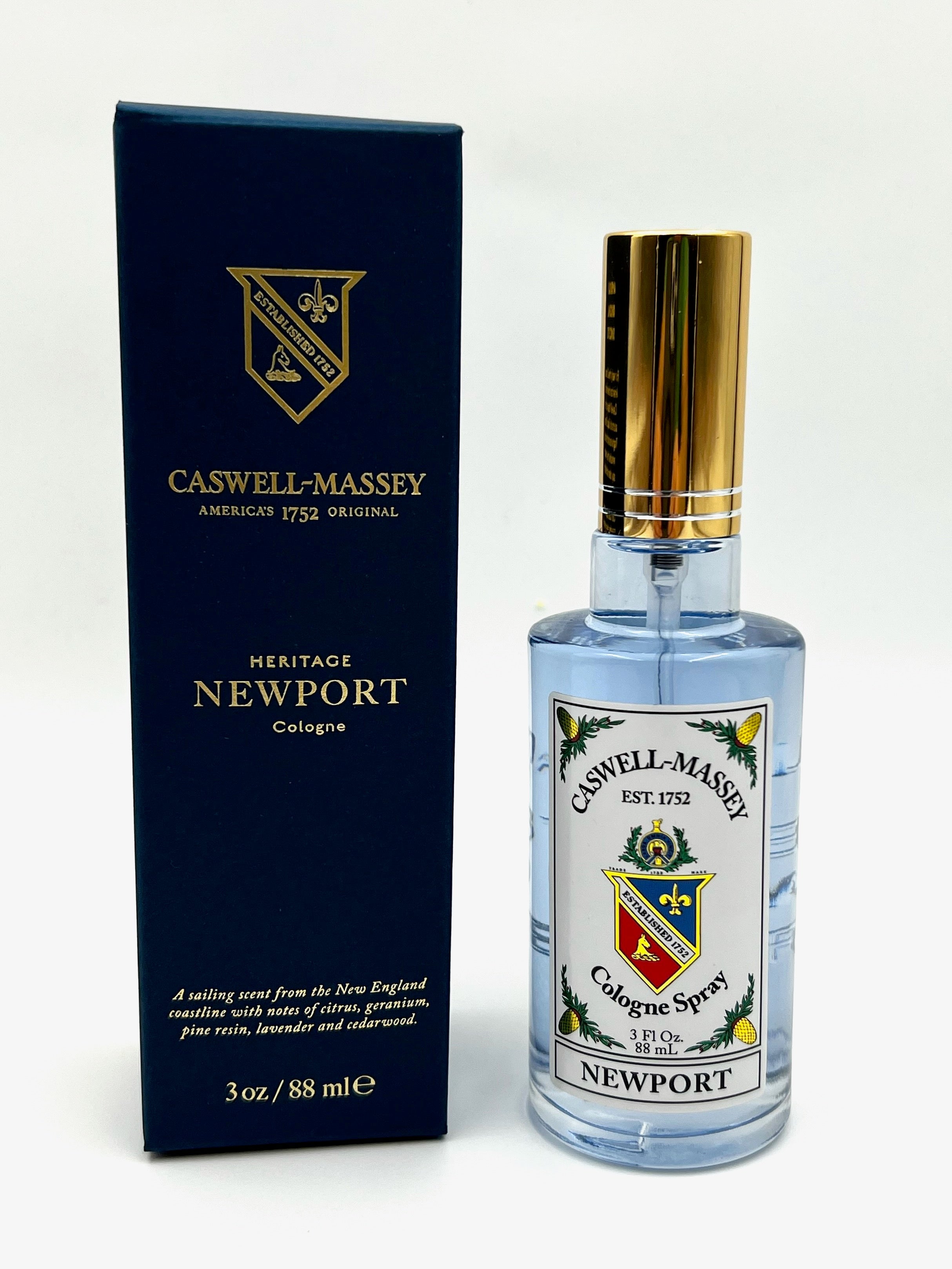 Caswell Massey Newport Gold Cap Luxury Cologne (88ml/3 oz)