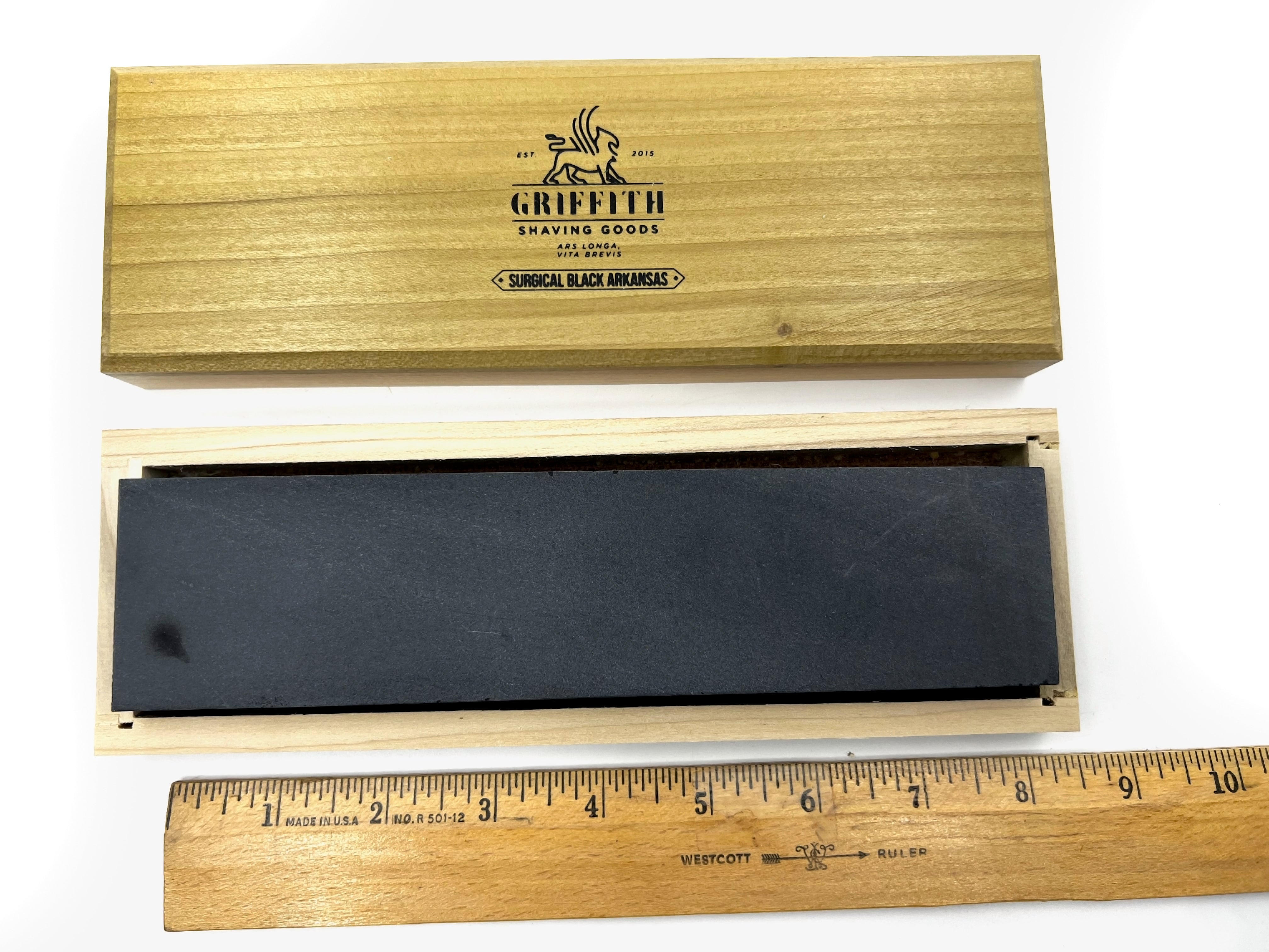 Arkansas Black Surgical Ultra-Fine - 8x2x0.75" American Finishing Razor Hone Sharpening Oilstone