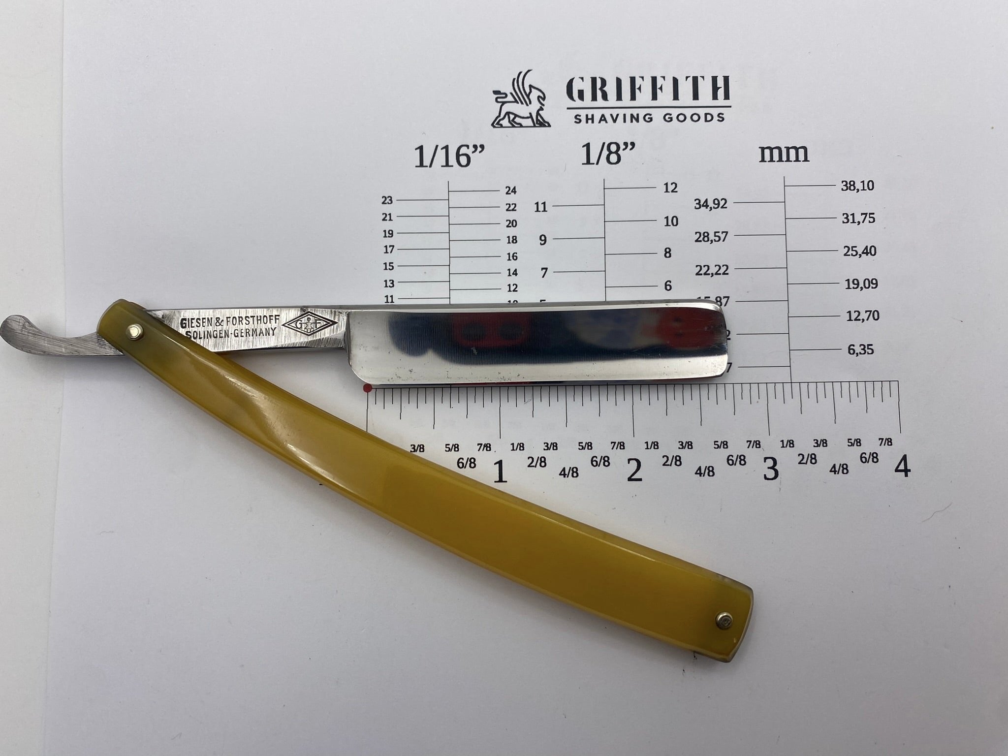 Vintage Giesen & Forstoff Adoration Axe German Straight Razor for Restoration