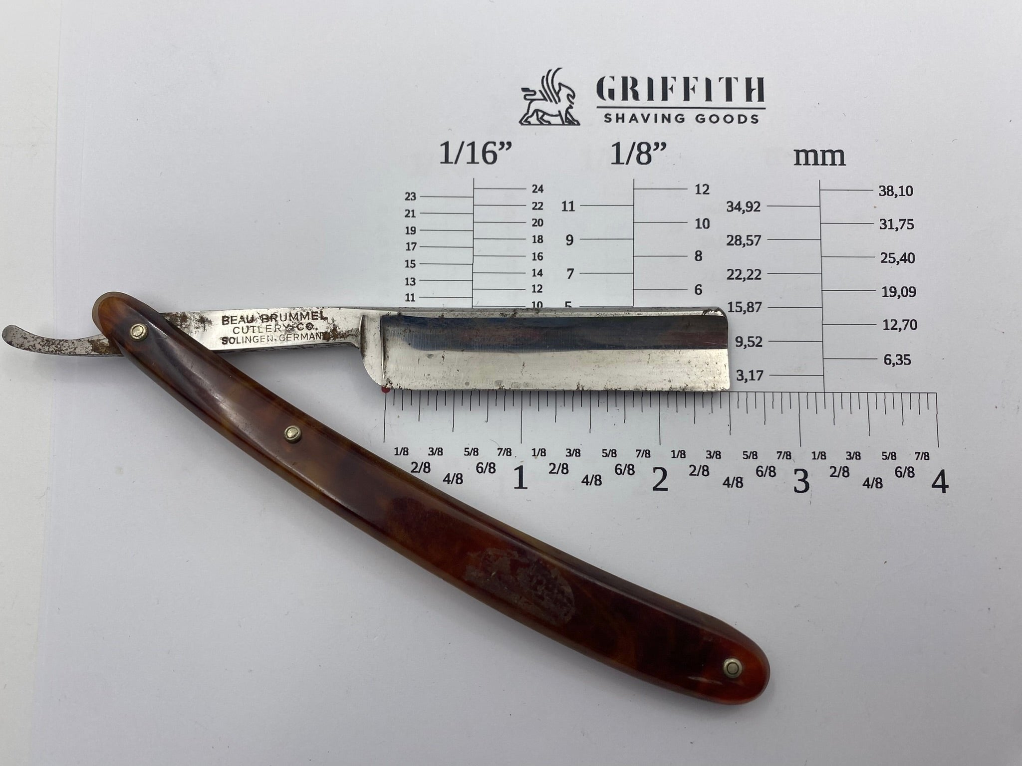 Vintage Beau Brummel German Straight Razor for Restoration