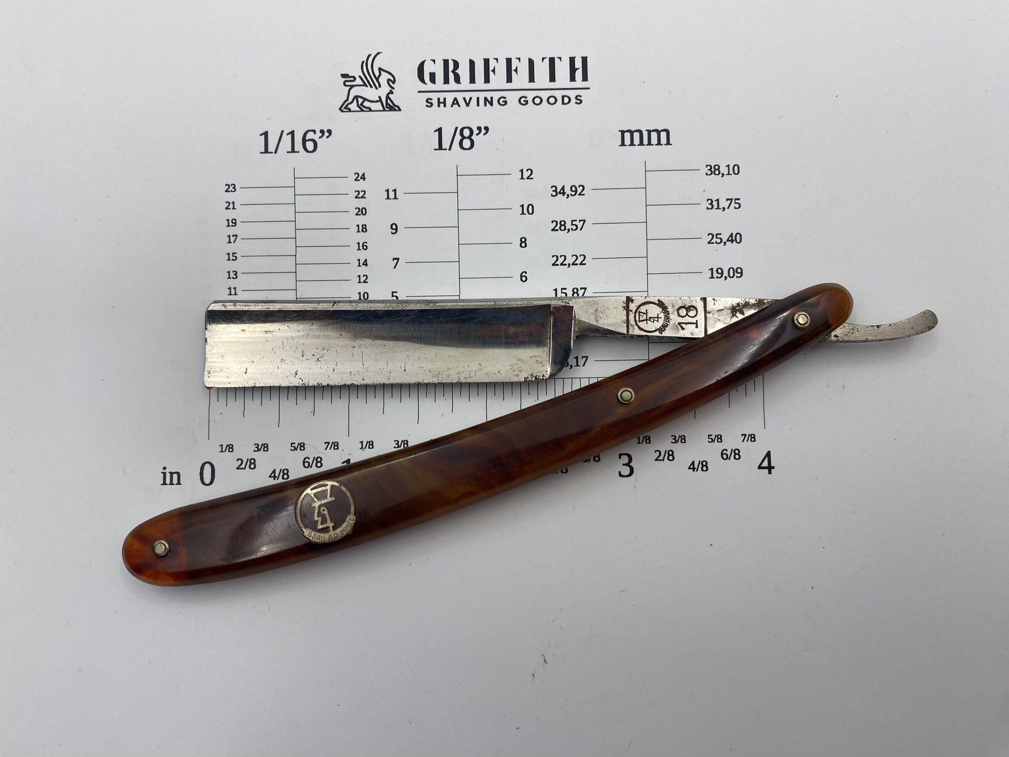 Vintage Beau Brummel German Straight Razor for Restoration