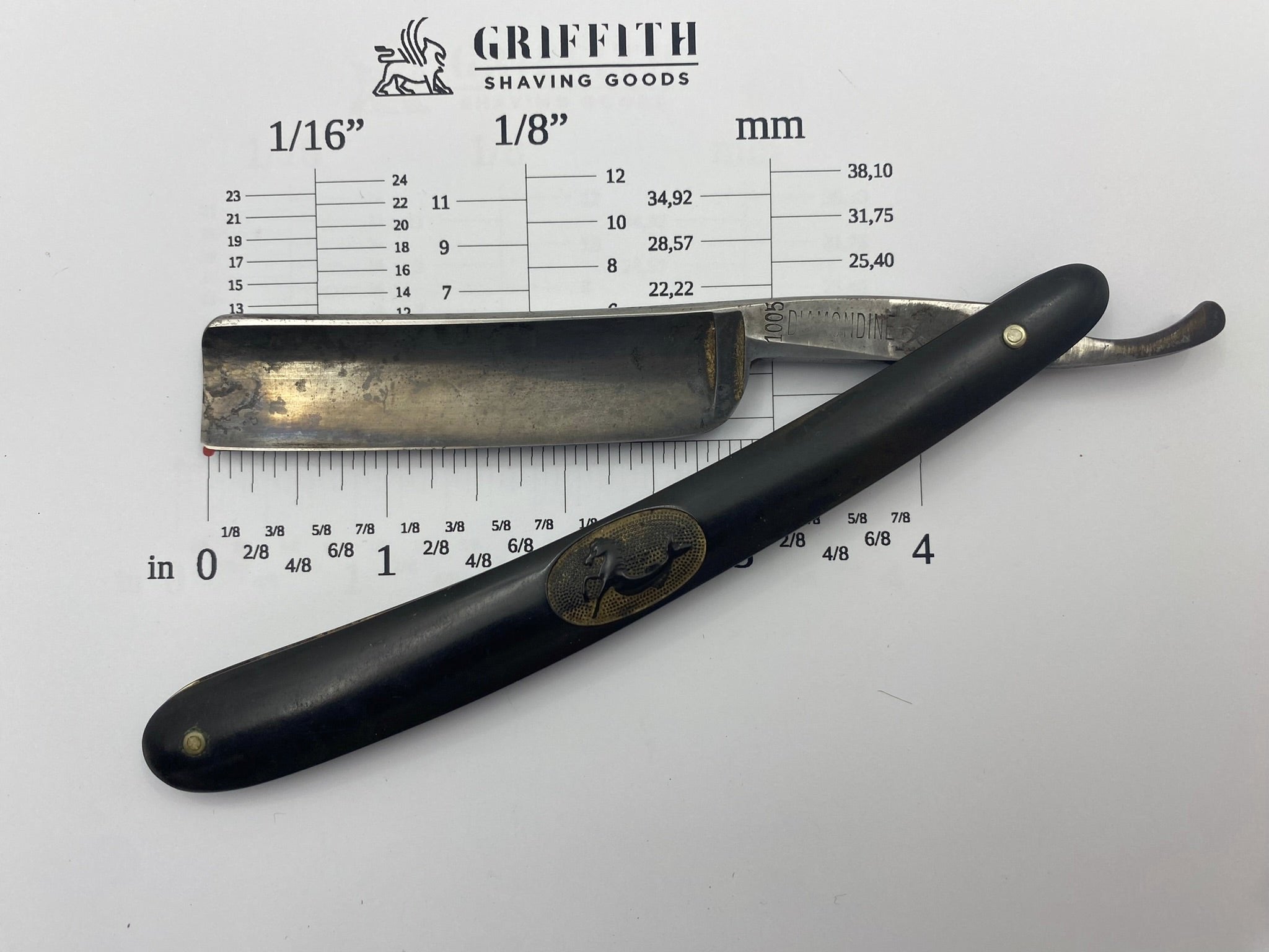 Vintage Vom Cleff Diamondine German Straight Razor for Restoration