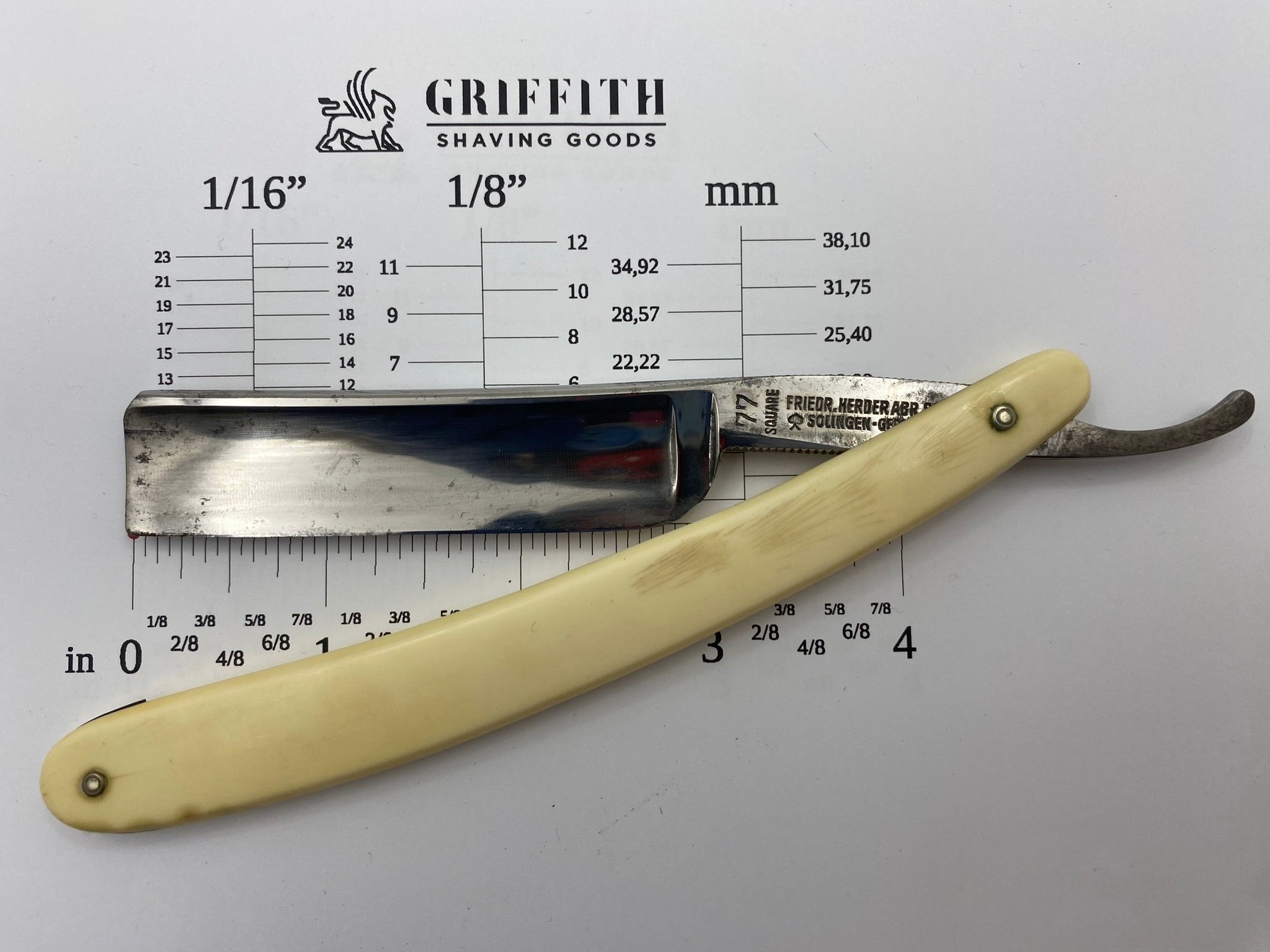 Vintage Friedrich Herder 77 German Straight Razor for Restoration