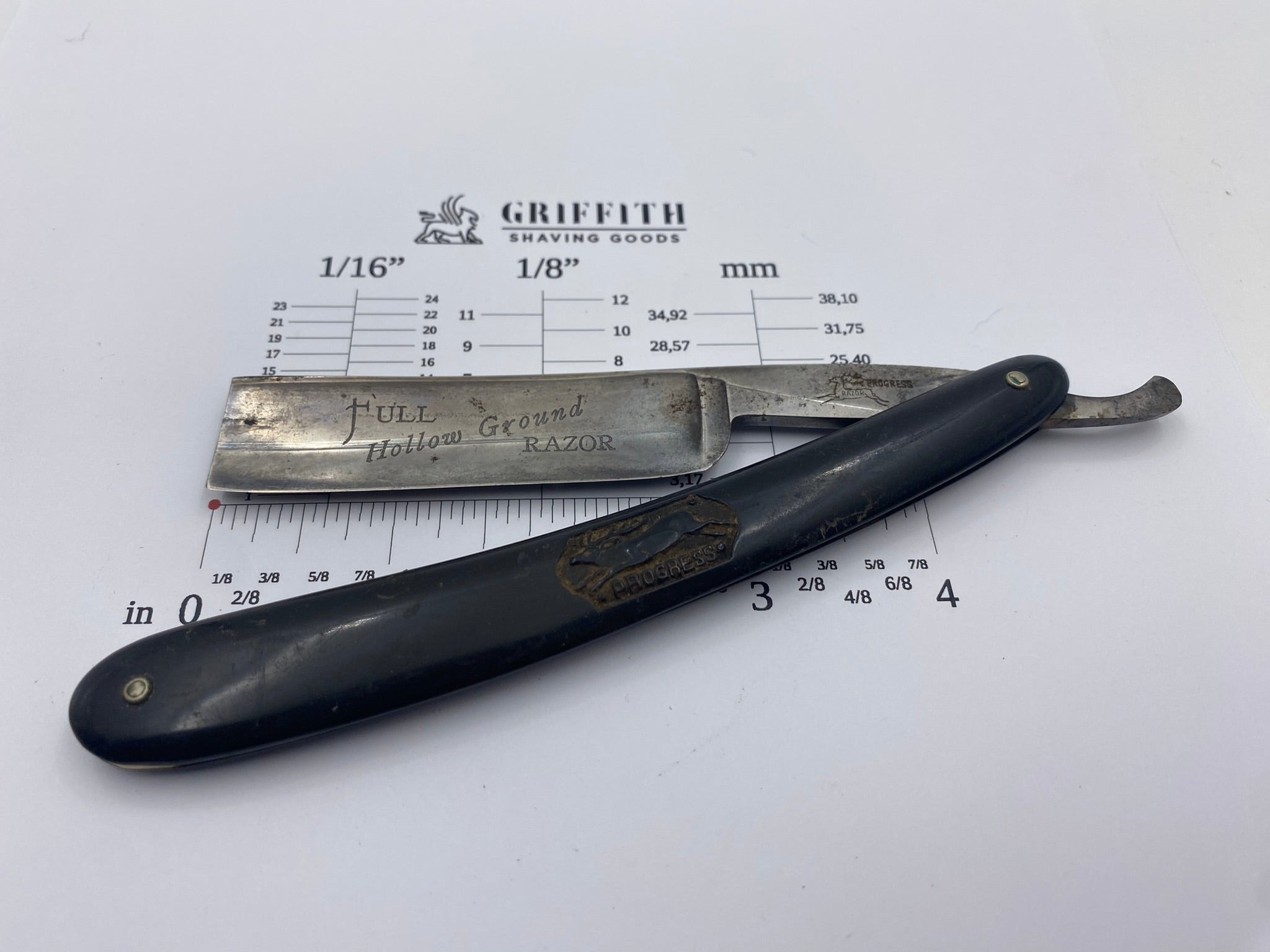 Vintage Progress Fancy German Straight Razor for Restoration