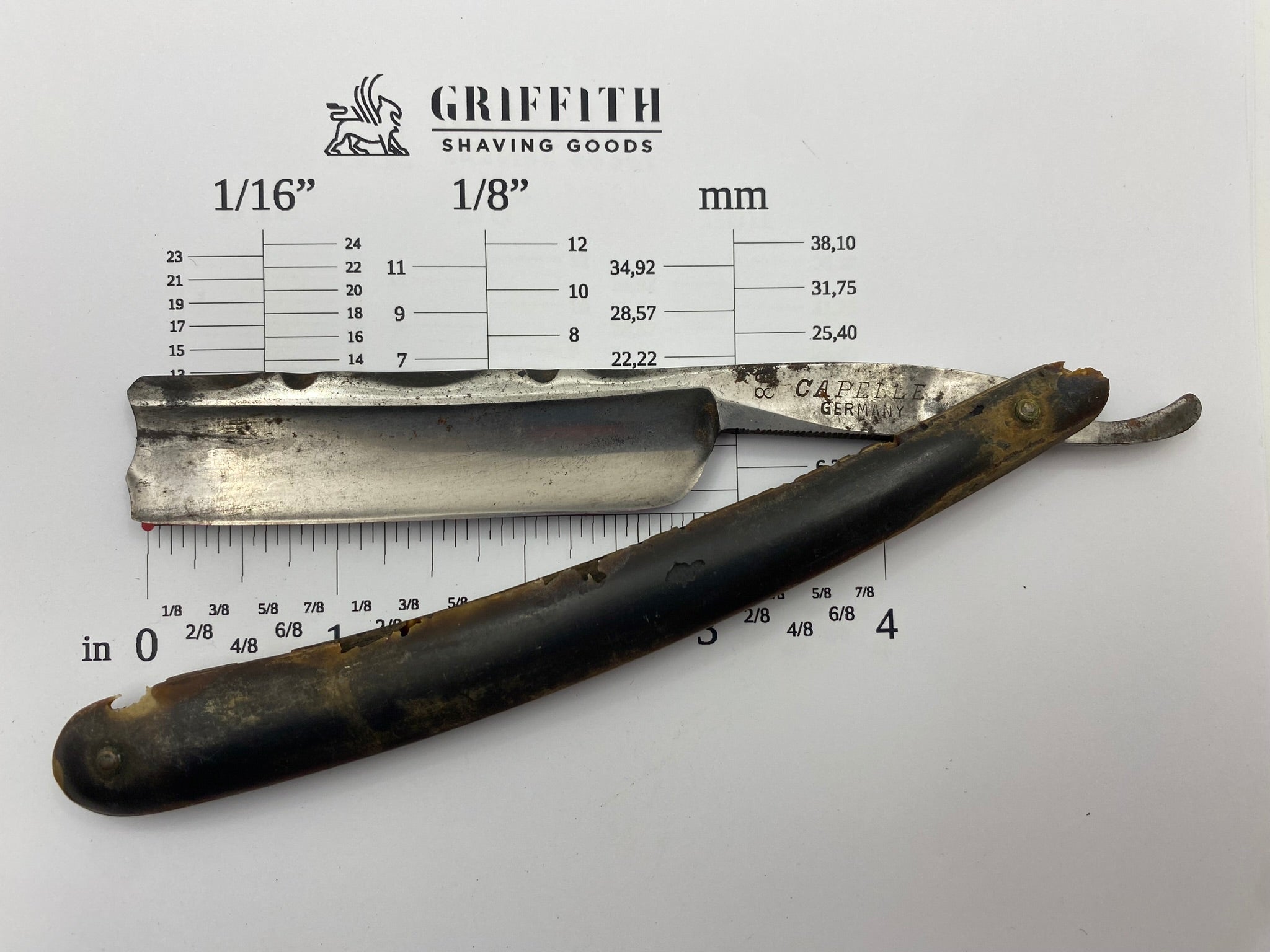 Vintage Capelle German Straight Razor for Restoration